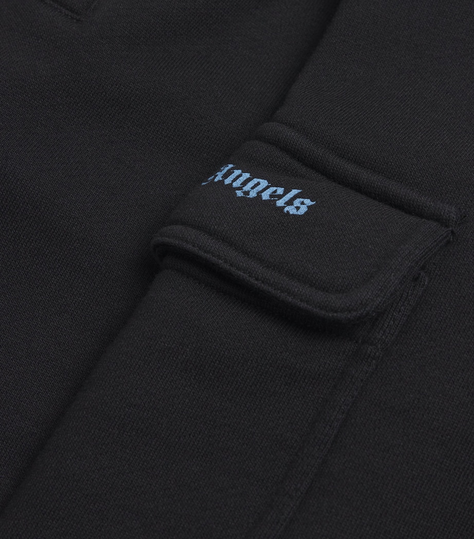 Cotton Logo Sweatpants (4-12+ Years) 1040BLACK-LIGHT BLUE Image 4