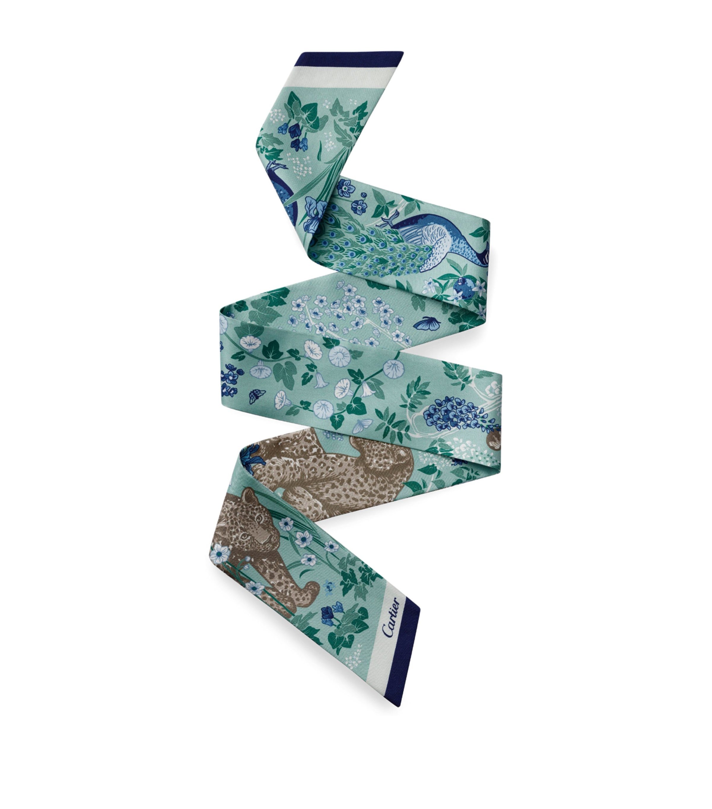 Cartier Silk Blooming Panthère Bandeau Turquoise Image 1