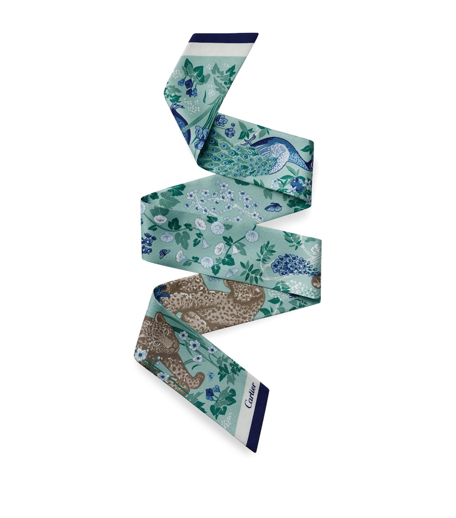 Cartier Silk Blooming Panthère Bandeau Turquoise Image 1