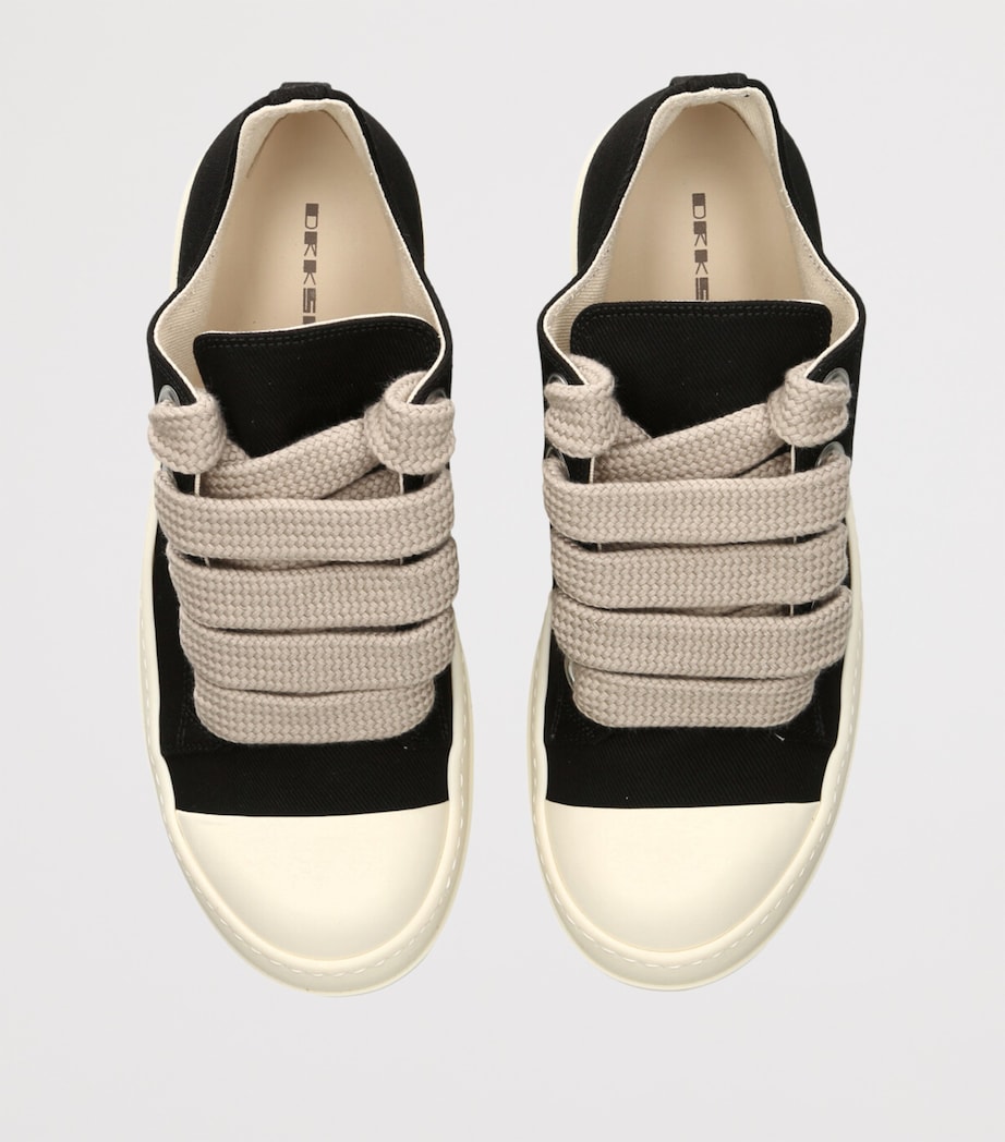Rick Owens DRKSHDW Denim Jumbo-Lace Sneakers Blk/white Image 4
