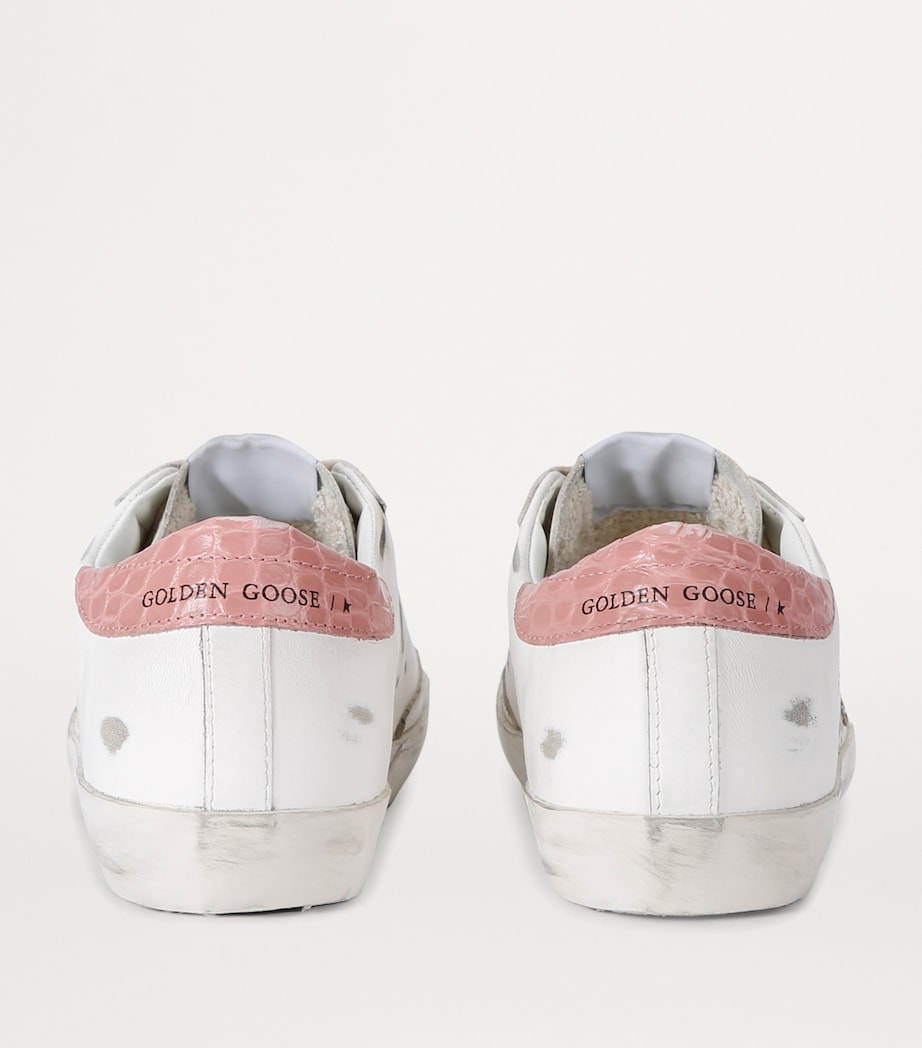 Leather Croc-Embossed Super-Star Sneakers PINK COMB Image 3