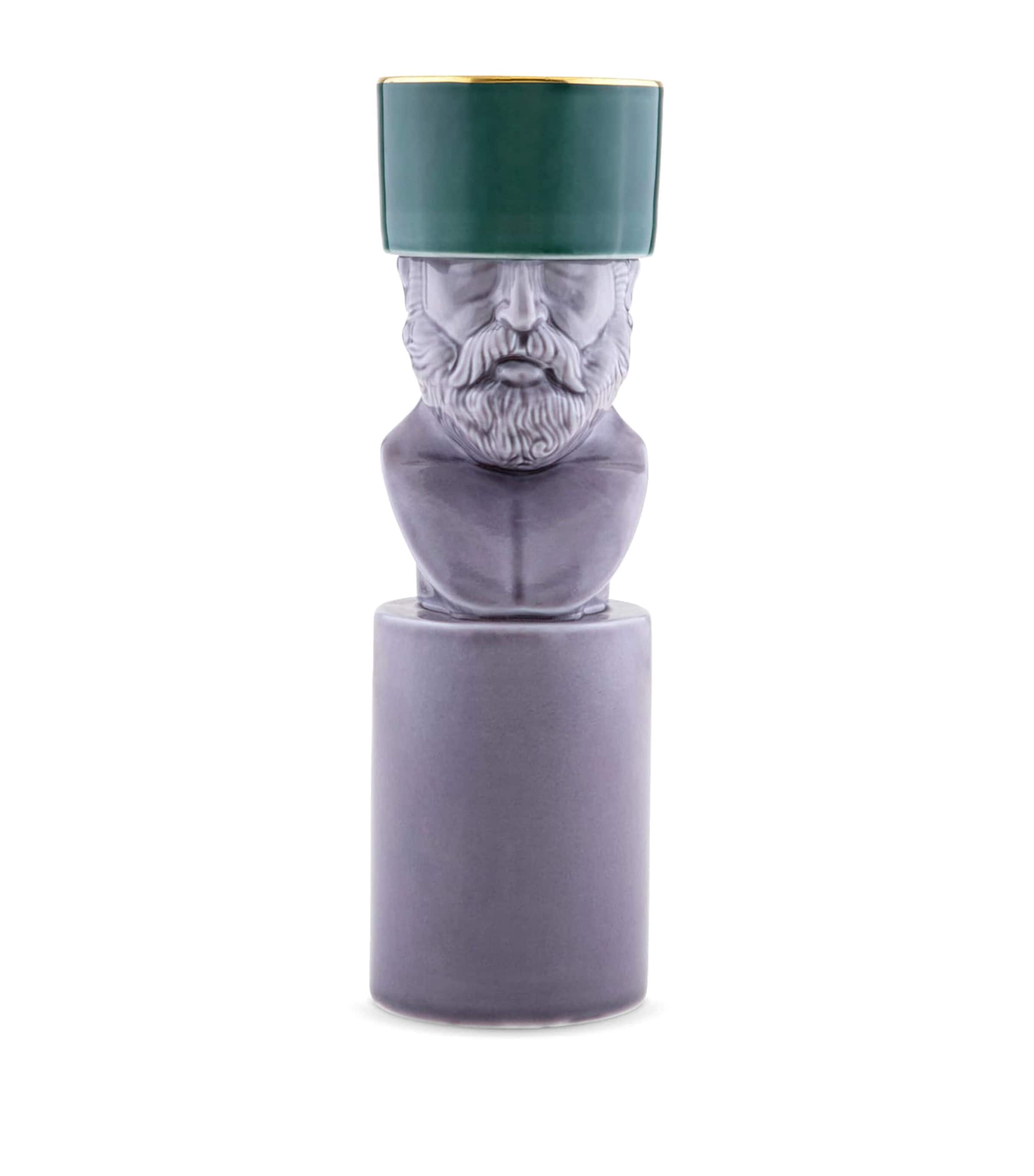 GINORI 1735 Porcelain Il Letterato Candle Holder Image 1