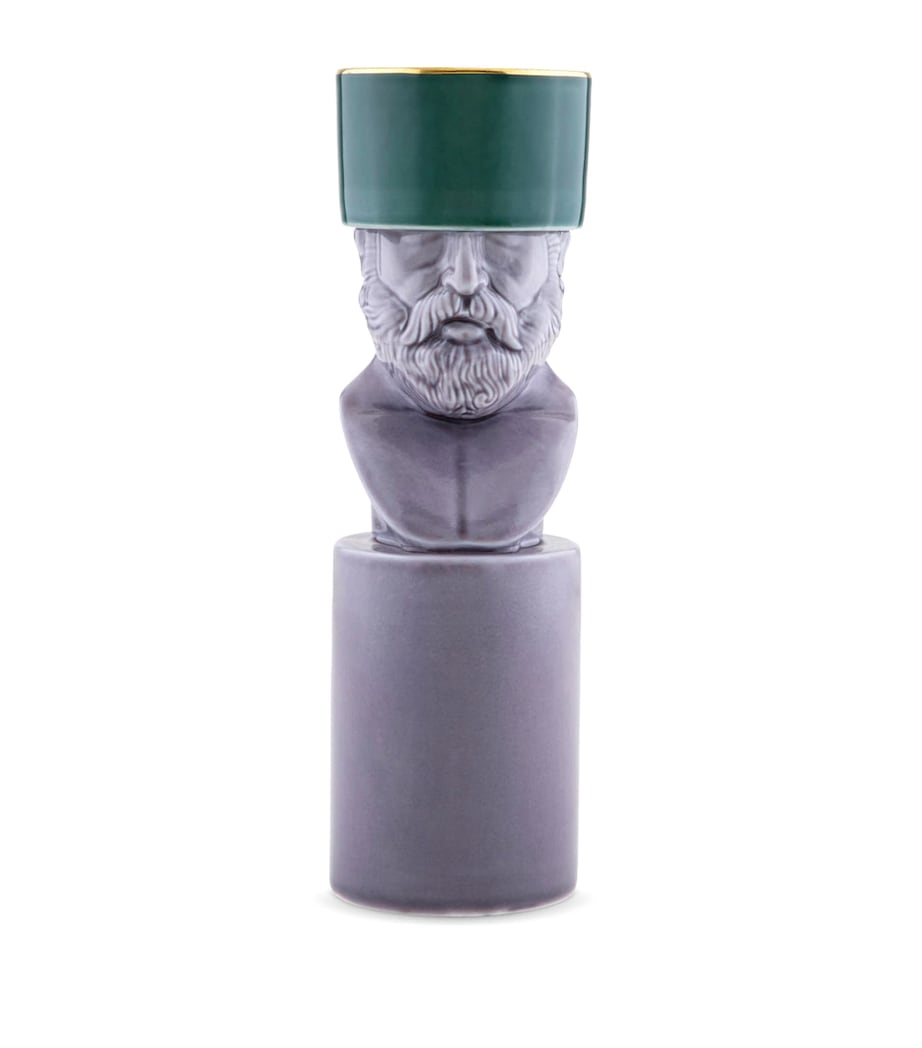 GINORI 1735 Porcelain Il Letterato Candle Holder Image 1