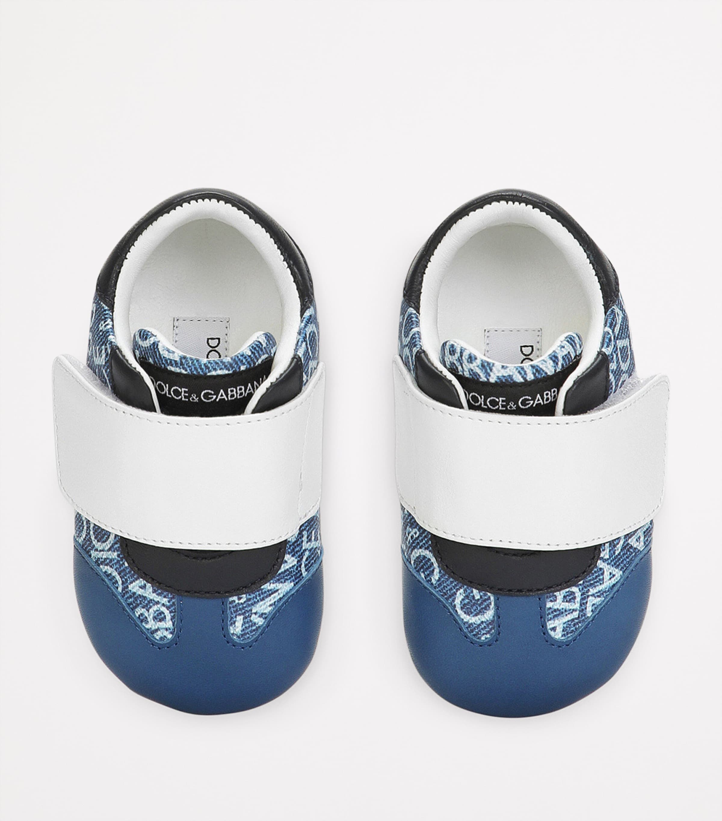 Leather Logo Sneakers HBXCC-DG AZZURRO Image 2