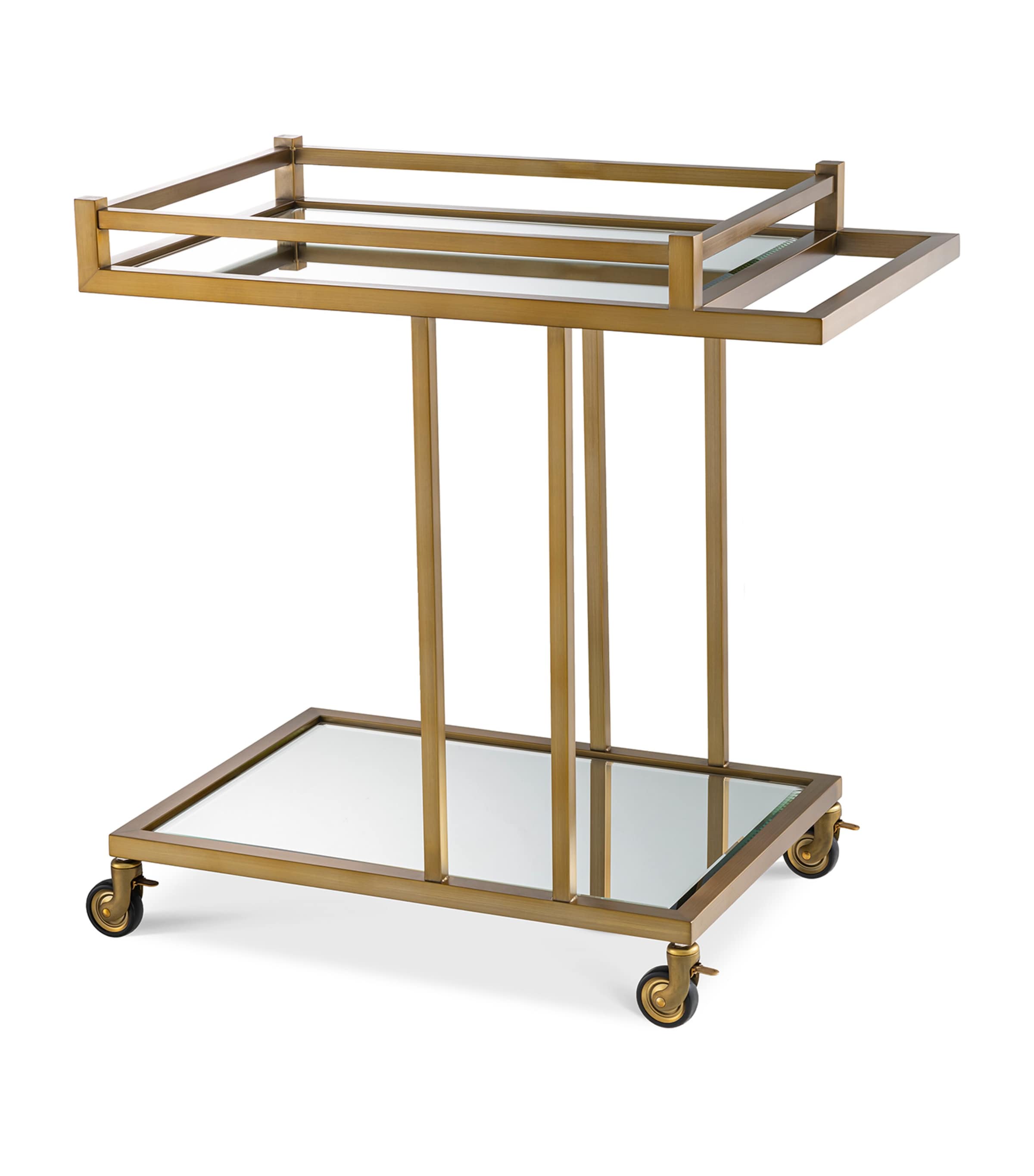 Eichholtz Brushed Brass Beverly Hills Trolley | Furniture | Tables | Bar Tables | Side Tables | Designers | Eichholtz | Porada