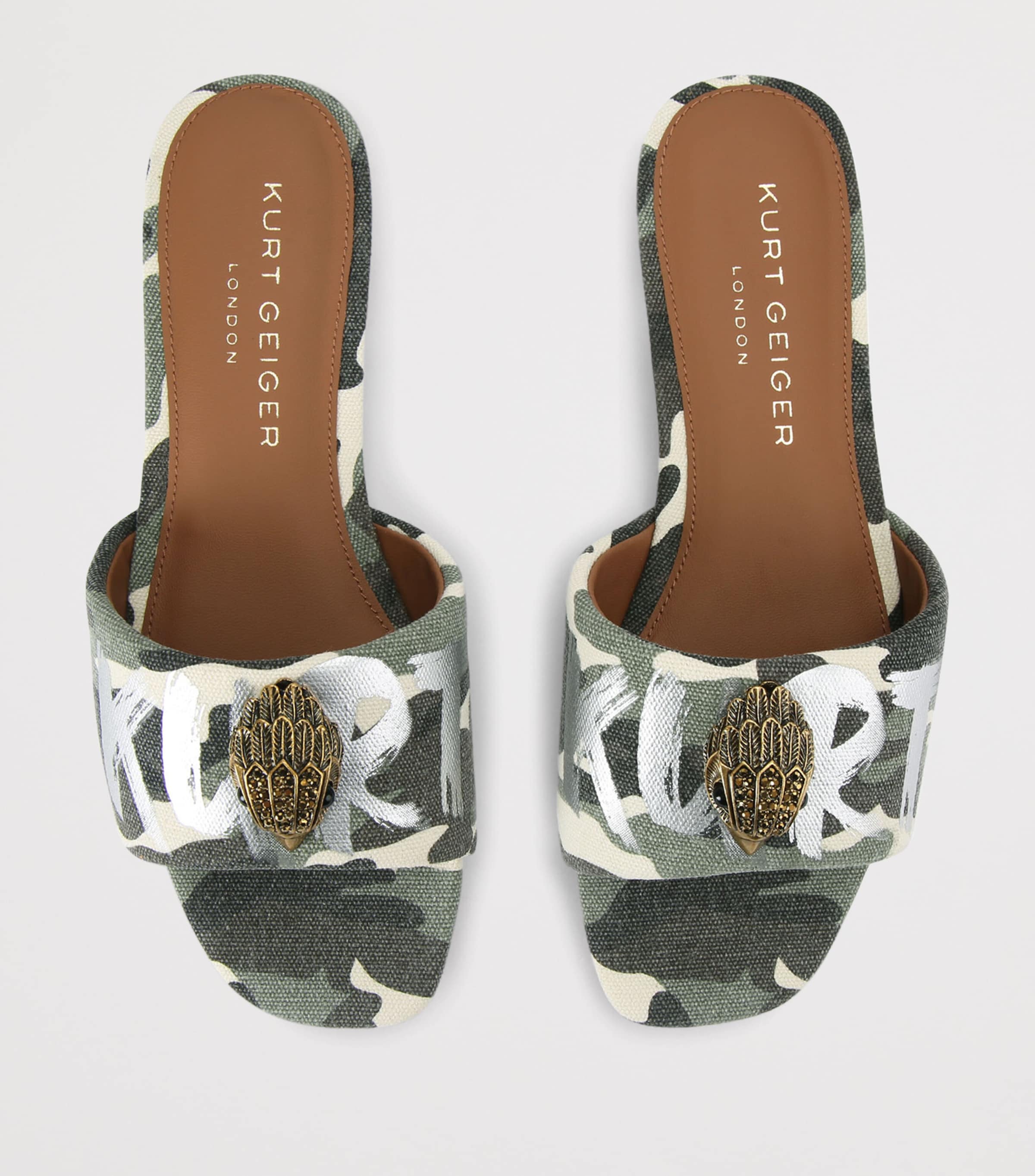 Kurt Geiger London Camouflage Kensington Sandals Green Oth Image 3