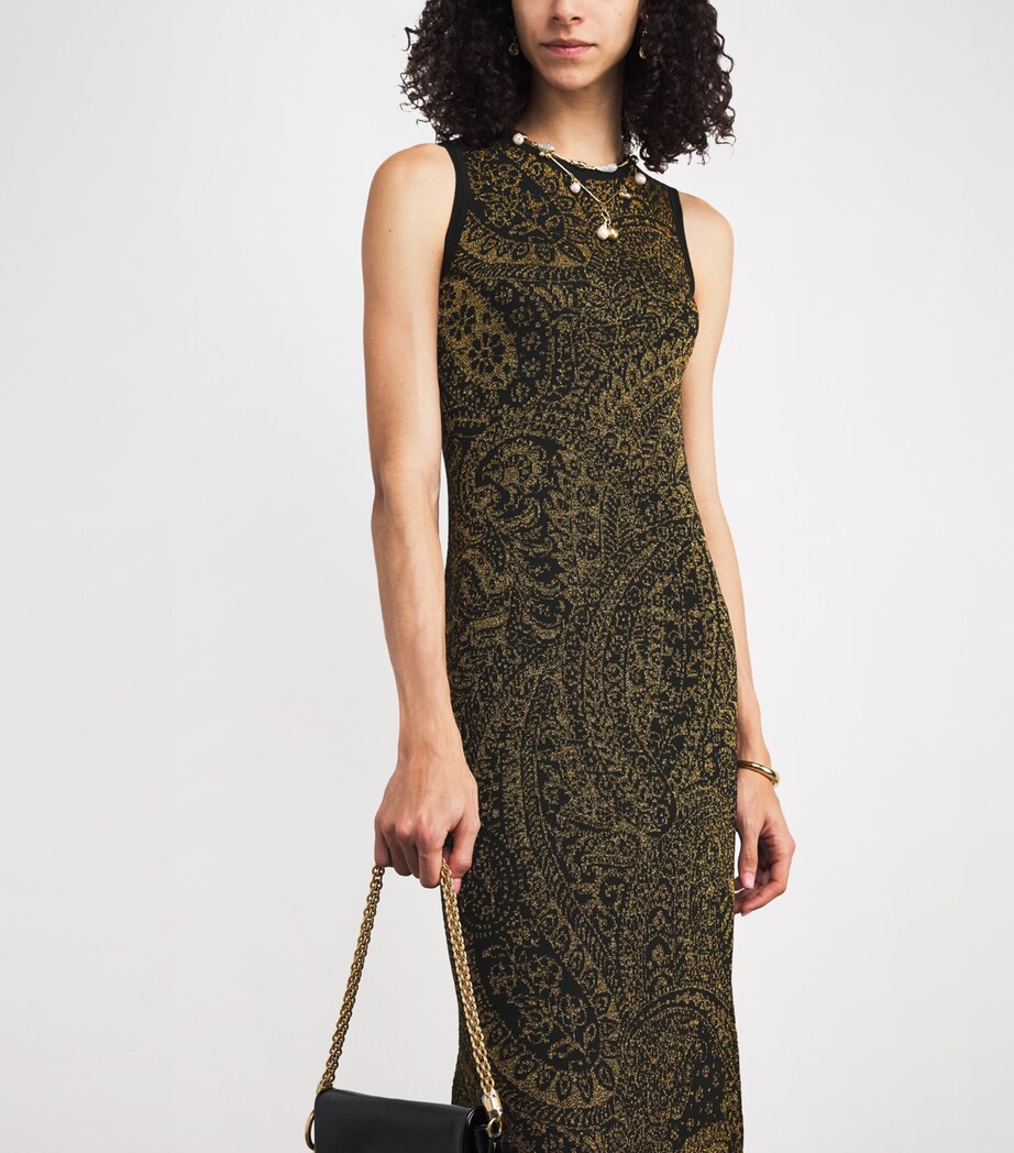 Wool-Blend Paisley Maxi Dress S9810 Image 4