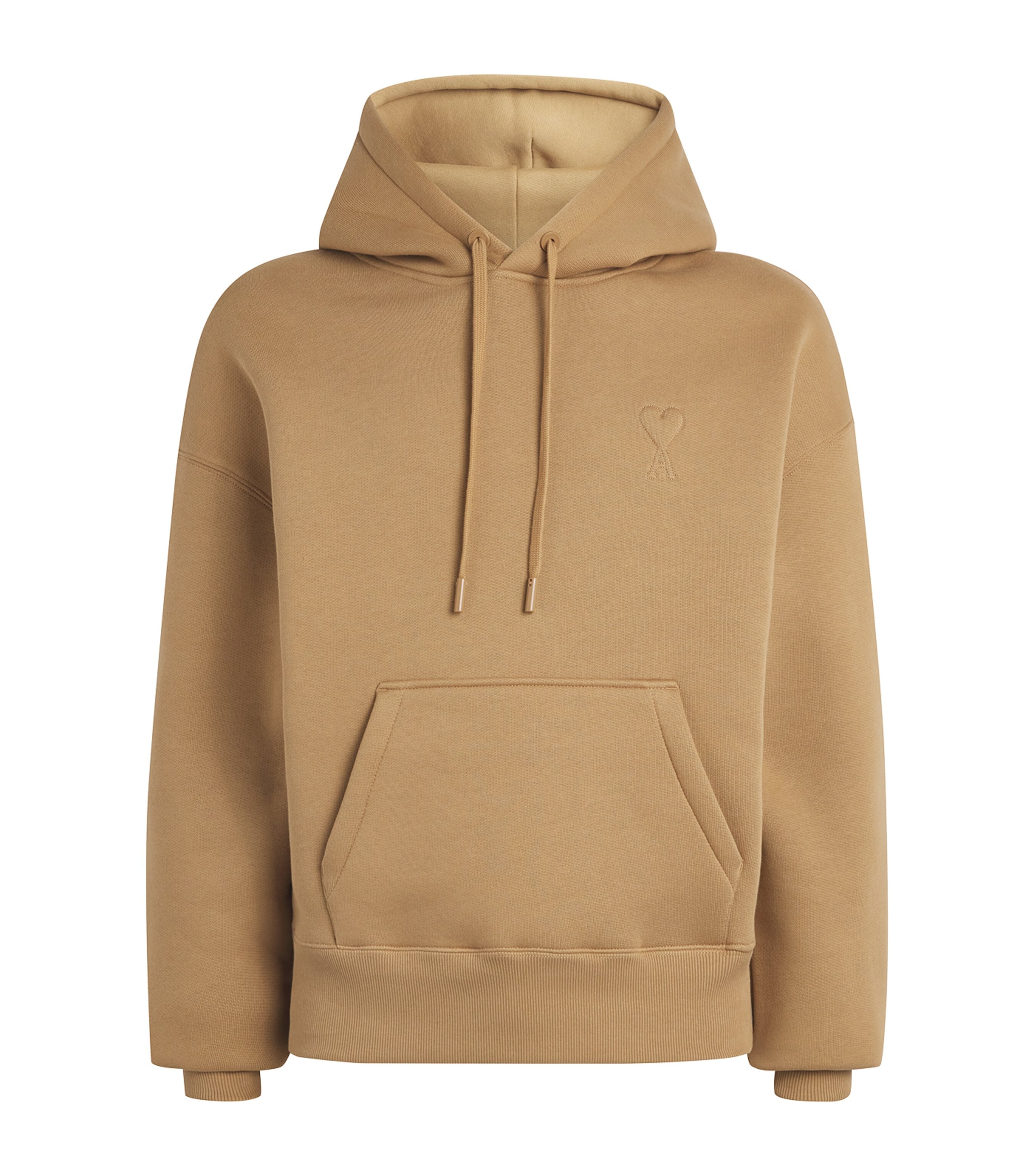 ami paris パーカー　ベージュ AMI Paris logo-appliqué Hoodie | Neutrals | FARFETCH