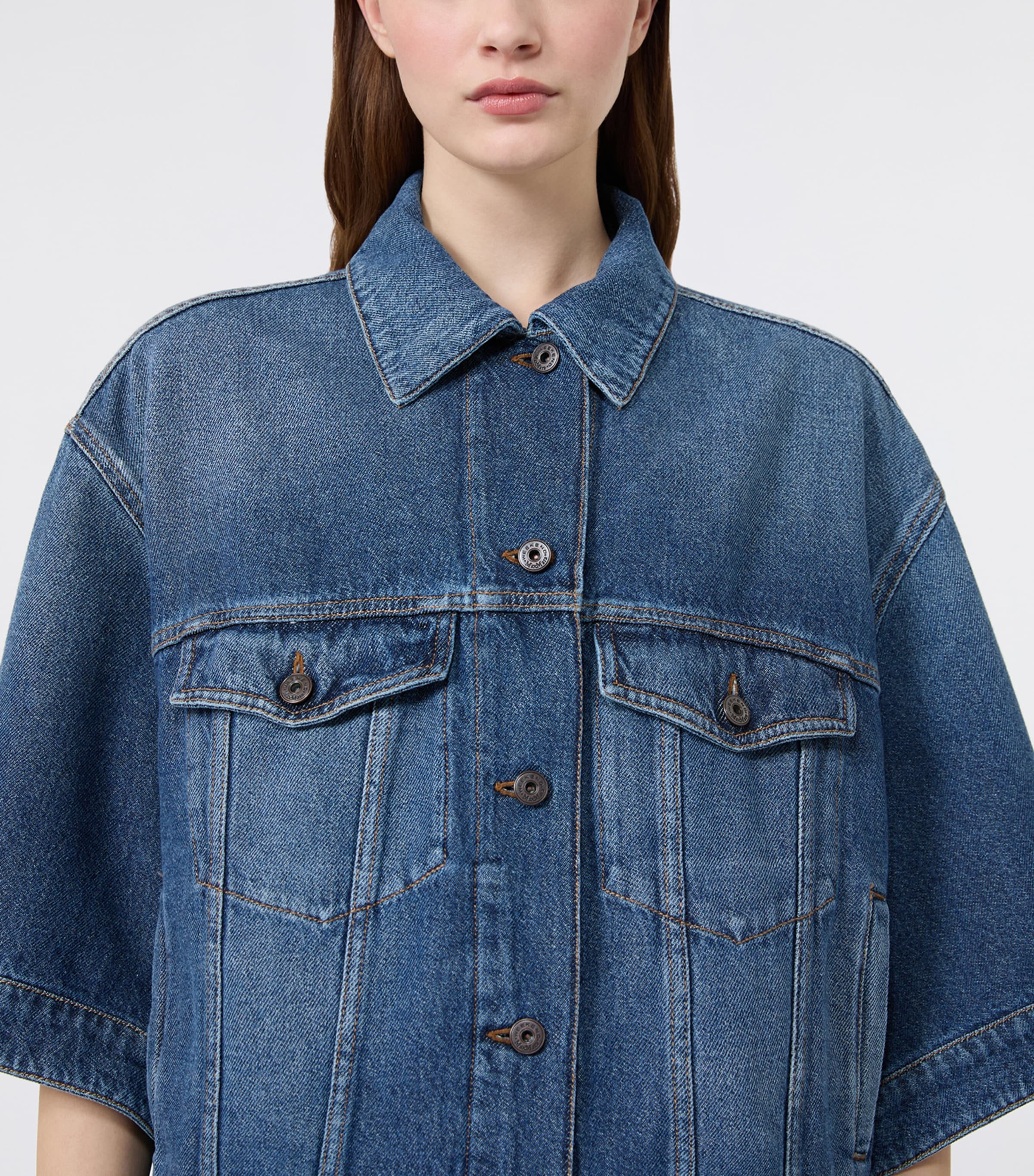 Weekend Max Mara Womens Structured Denim Shirt Navy Image 5