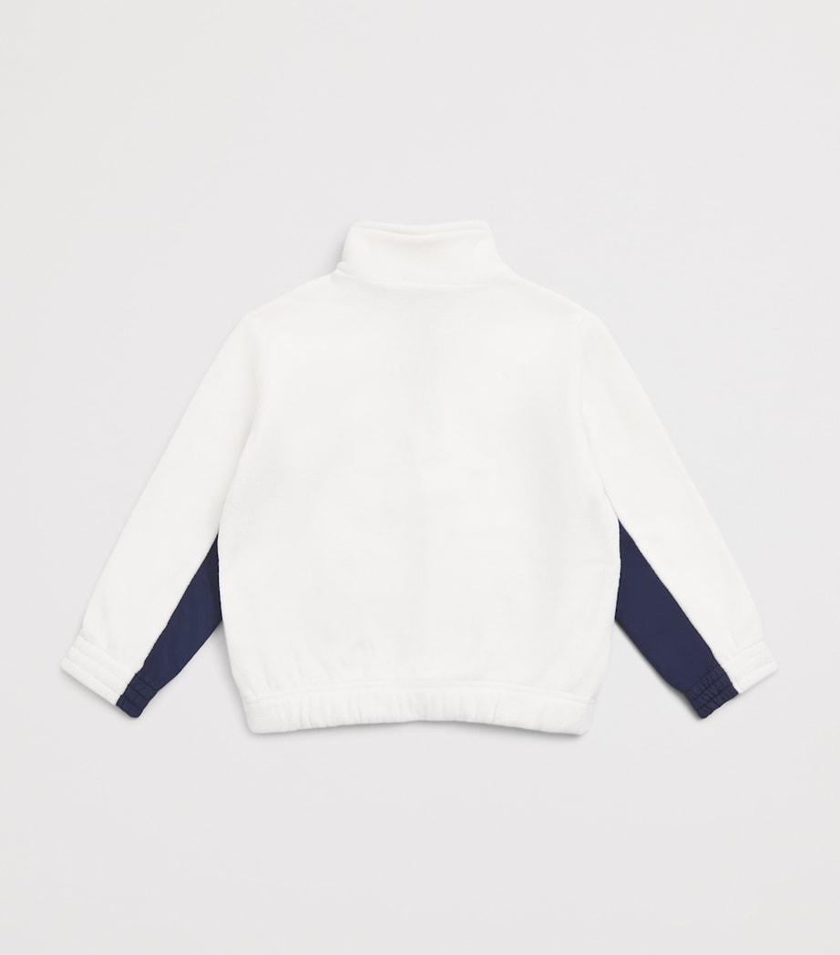 BOSS Kidswear Quarter-Zip Sweatshirt (4-16 Years) Ivory Image 2