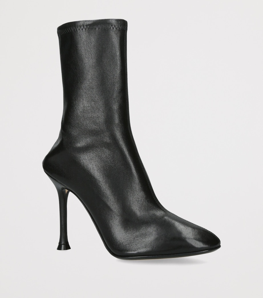 Leather Etienne Ankle Boots 95 BLACK Image 3