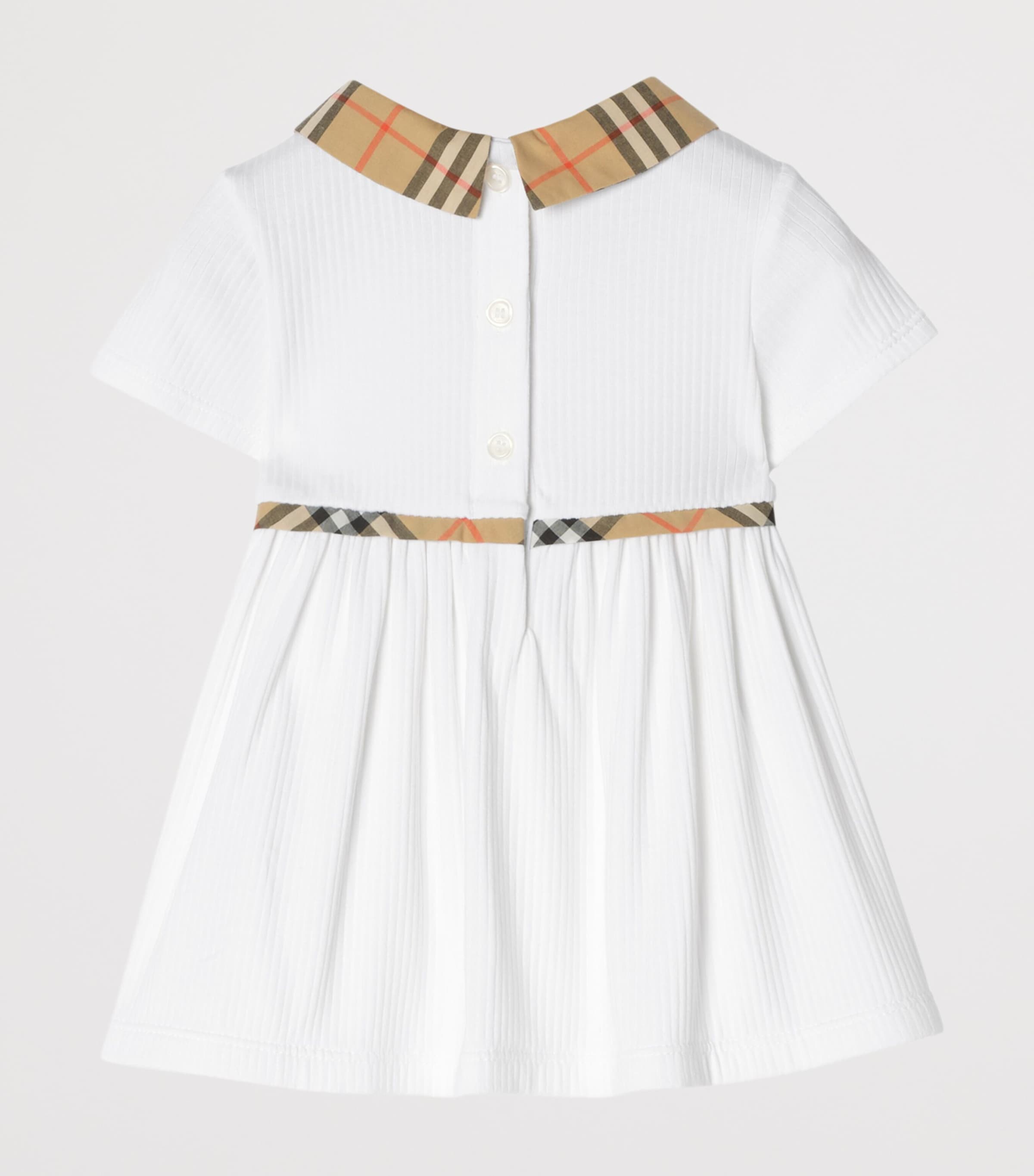 Burberry Kids Collared Dress and Bloomers Set (1-18 Months) White Image 3