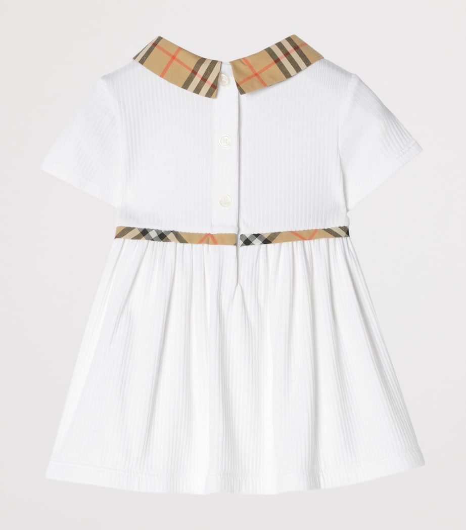 Burberry Kids Collared Dress and Bloomers Set (1-18 Months) White Image 3