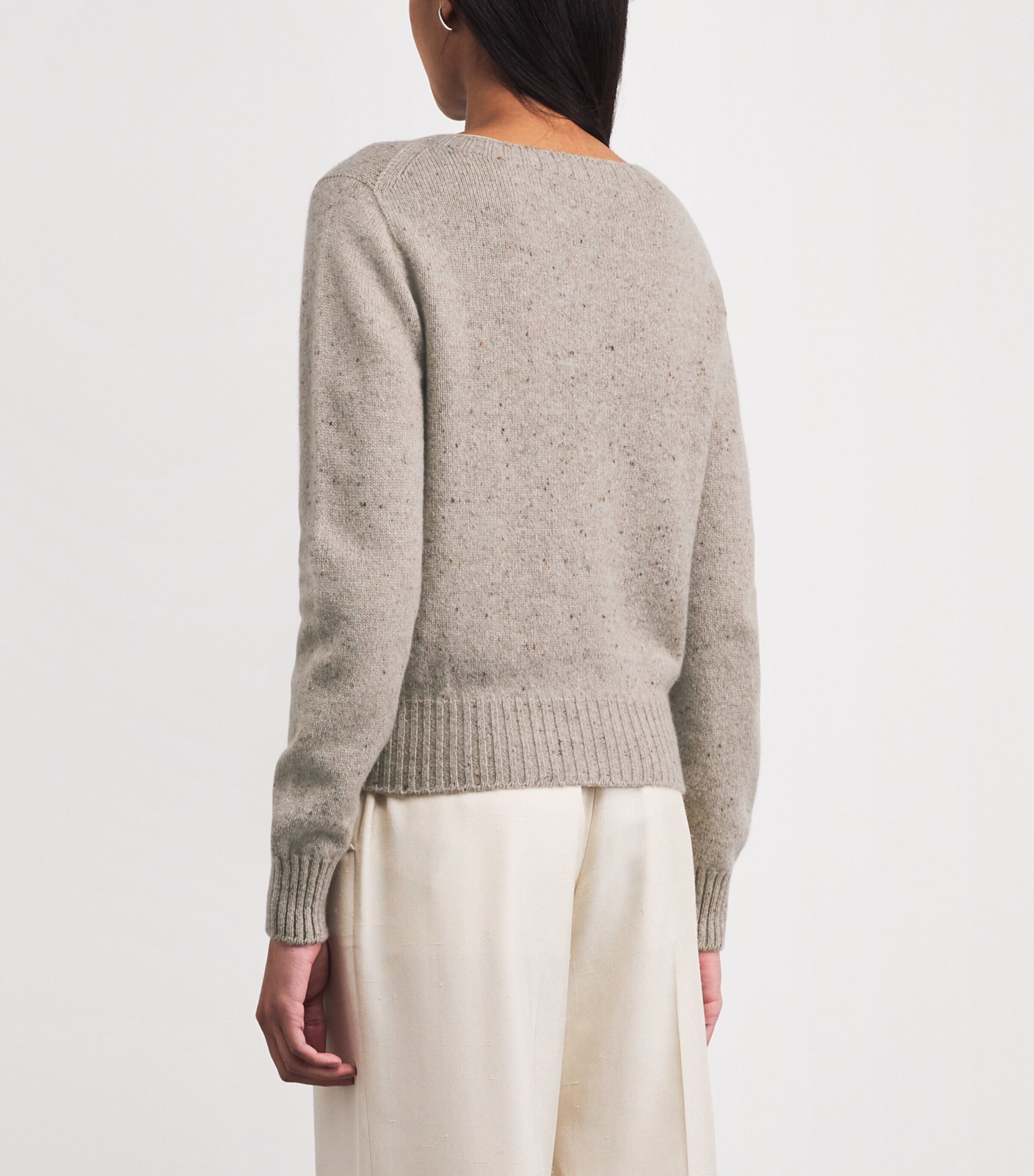 Johnstons Of Elgin Womens Cashmere Cairn Sweater Islnd Donegal Image 5
