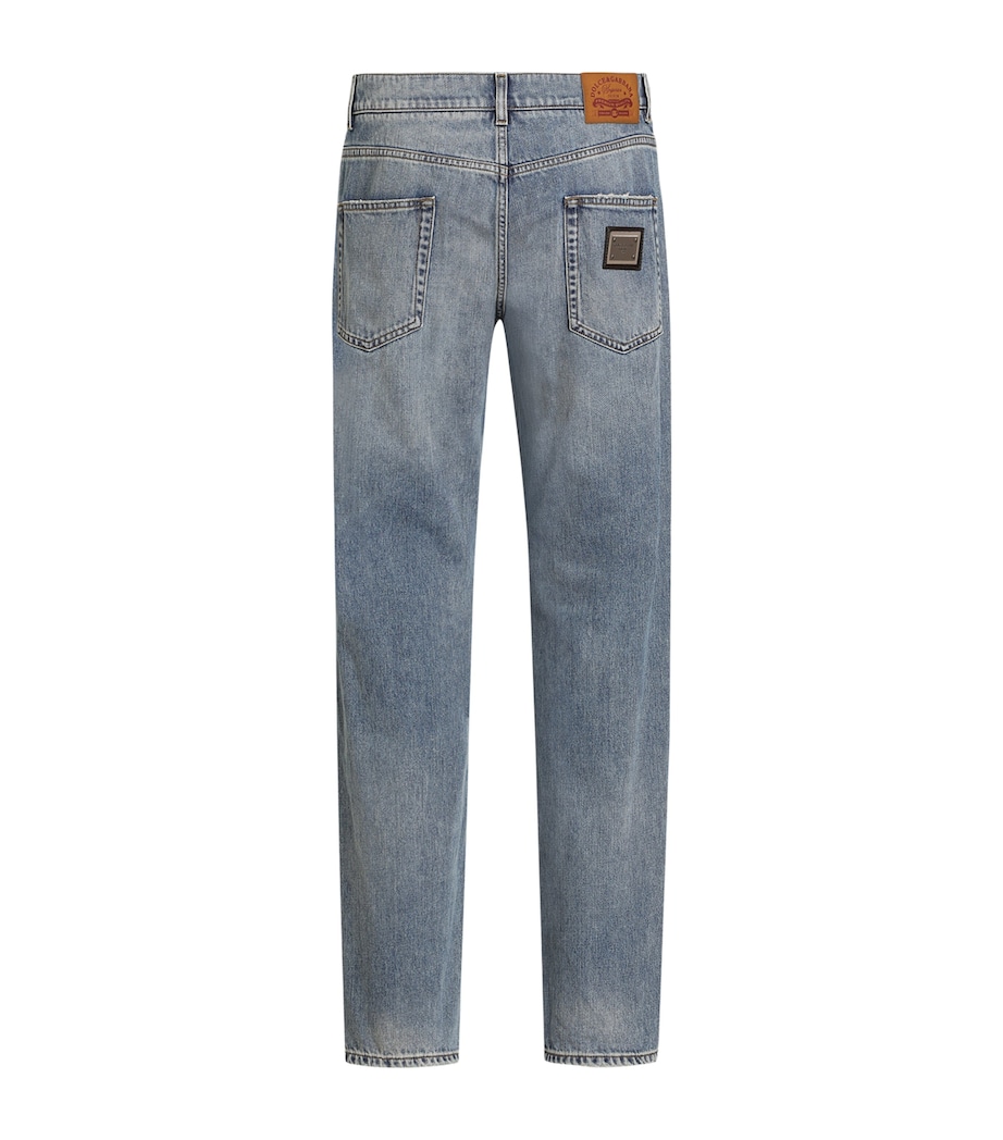 Dolce&Gabbana Mens Light-Wash Slim Jeans Combined Colour Image 2