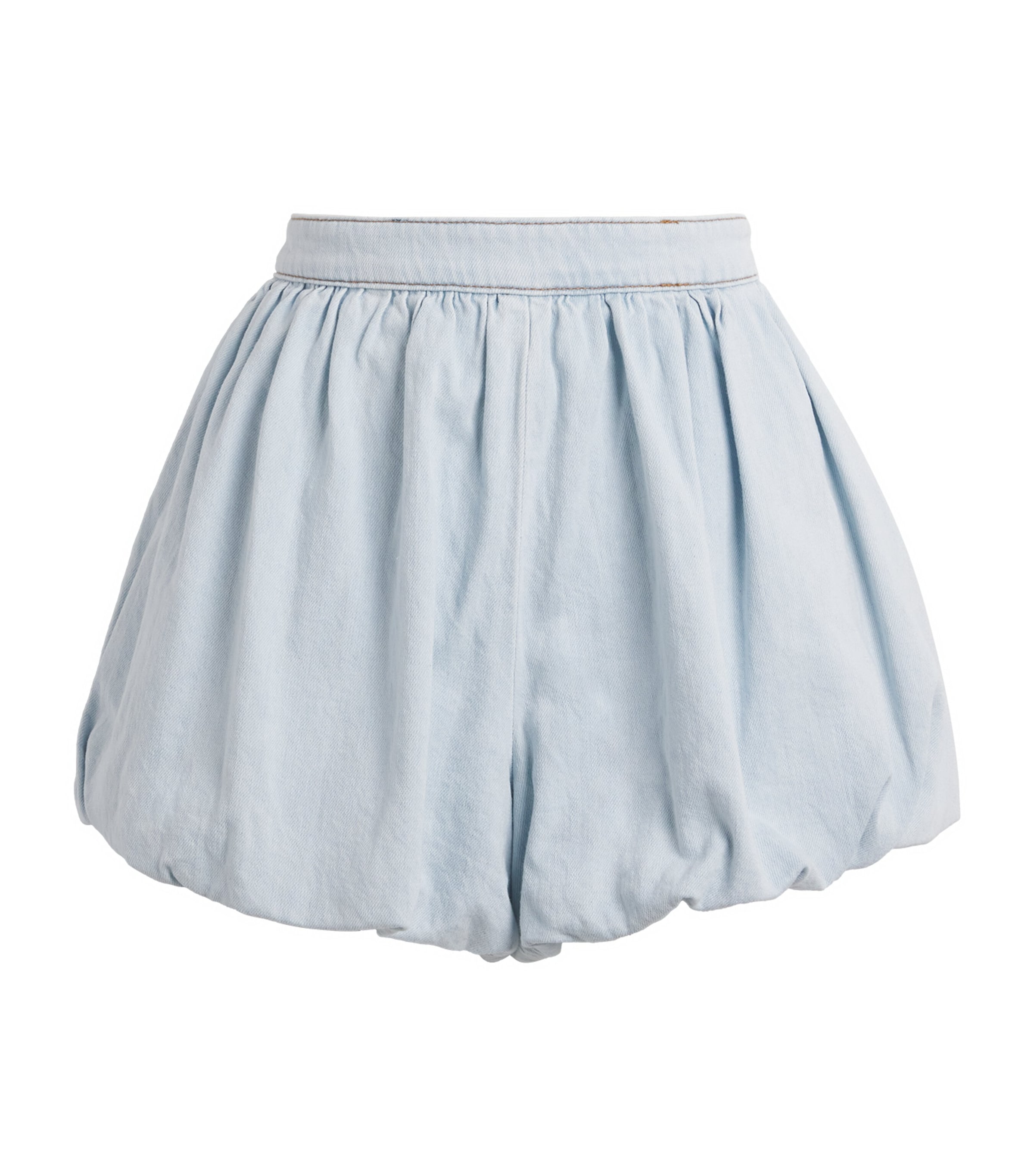 Maje Chambray Bubble-hem Skort In Blue