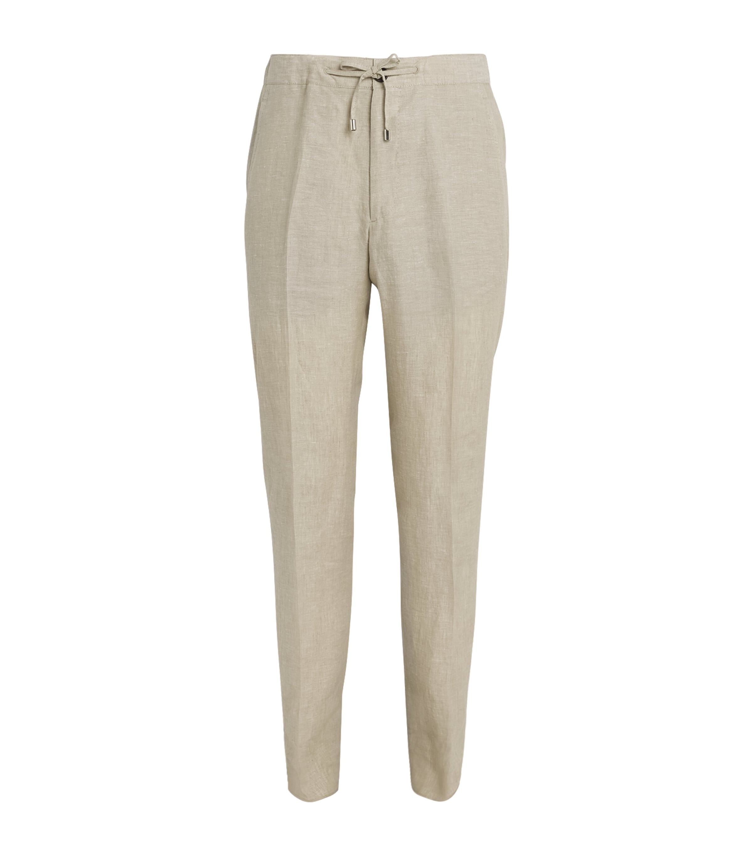Linen Drawstring Trousers 5401-NATURALE Image 1