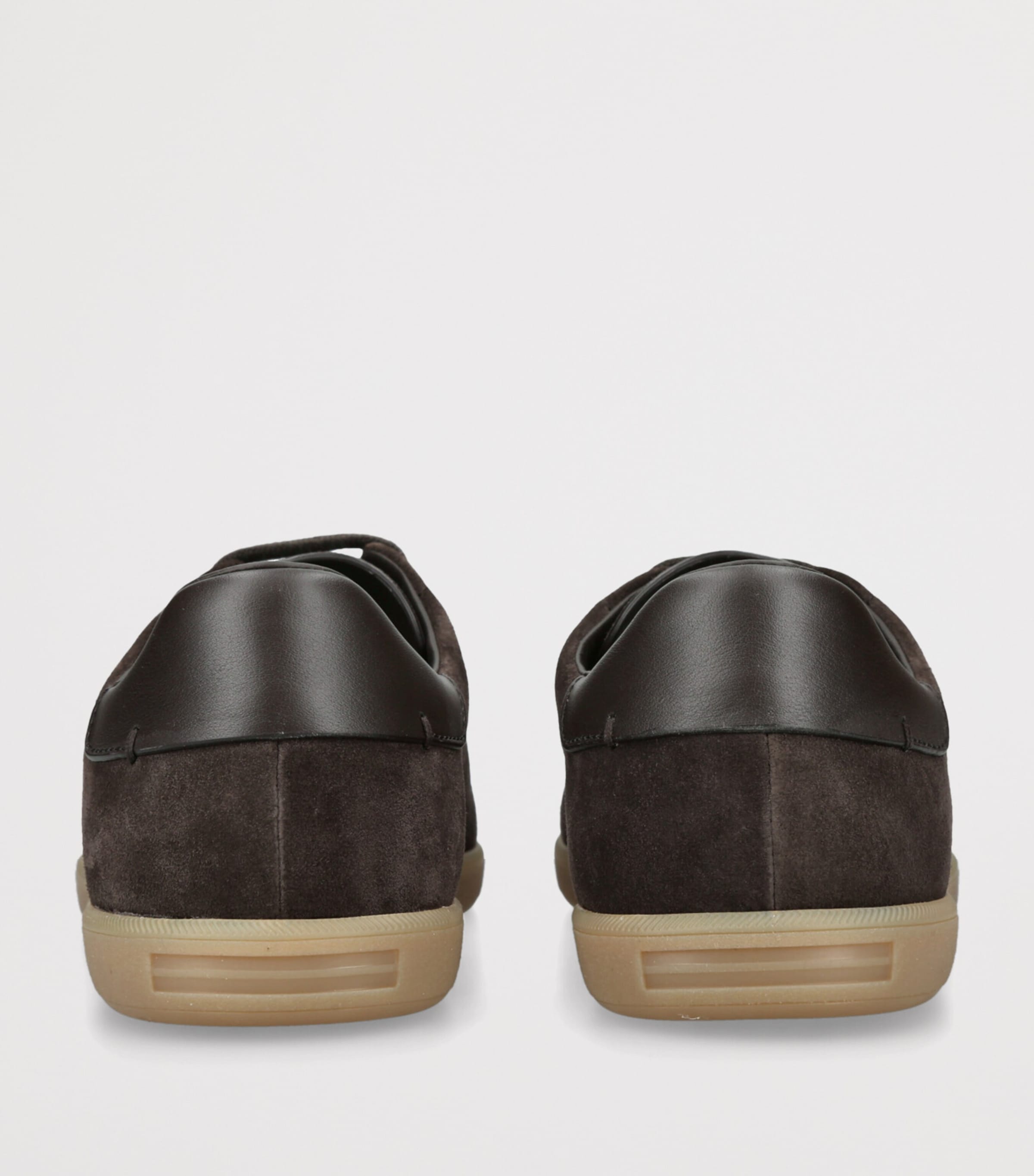 Zegna Mens Suede 232 Sneakers Dark Brown Image 2