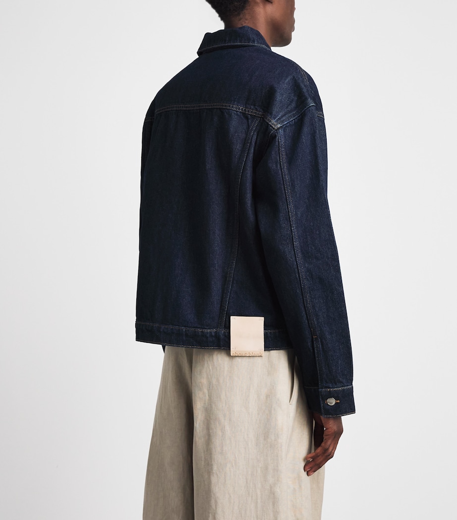 about:blank Mens Boxy Denim Jacket Raw Indigo Image 5