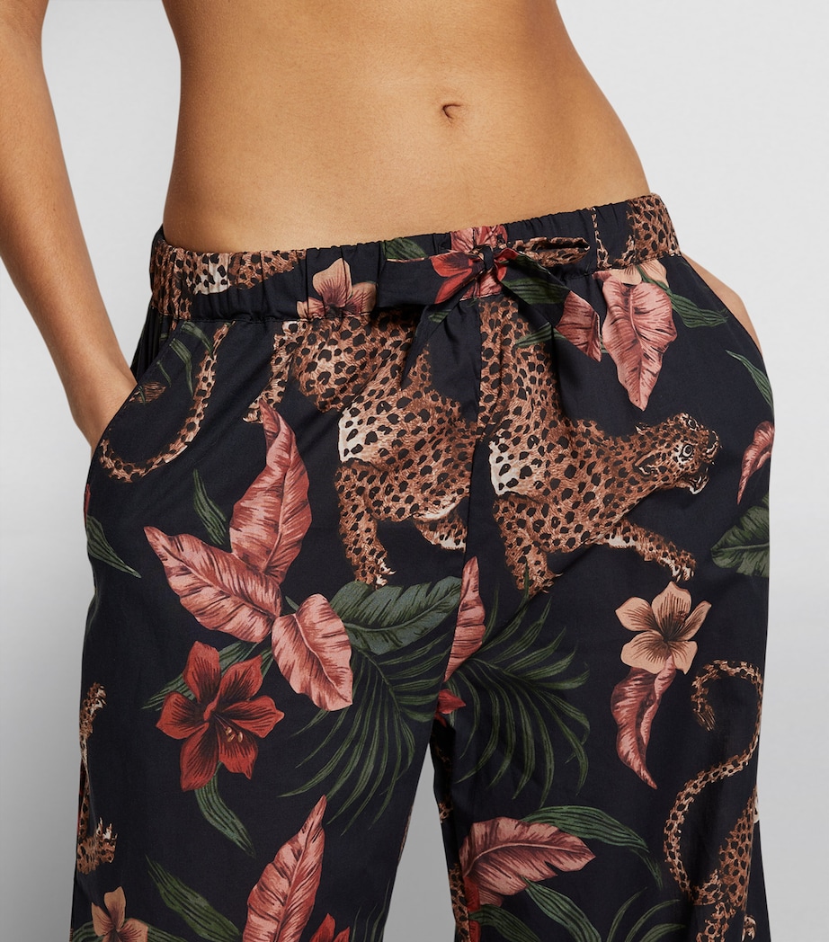 Desmond & Dempsey Womens Soleia Print Pyjama Bottoms Navy Image 6