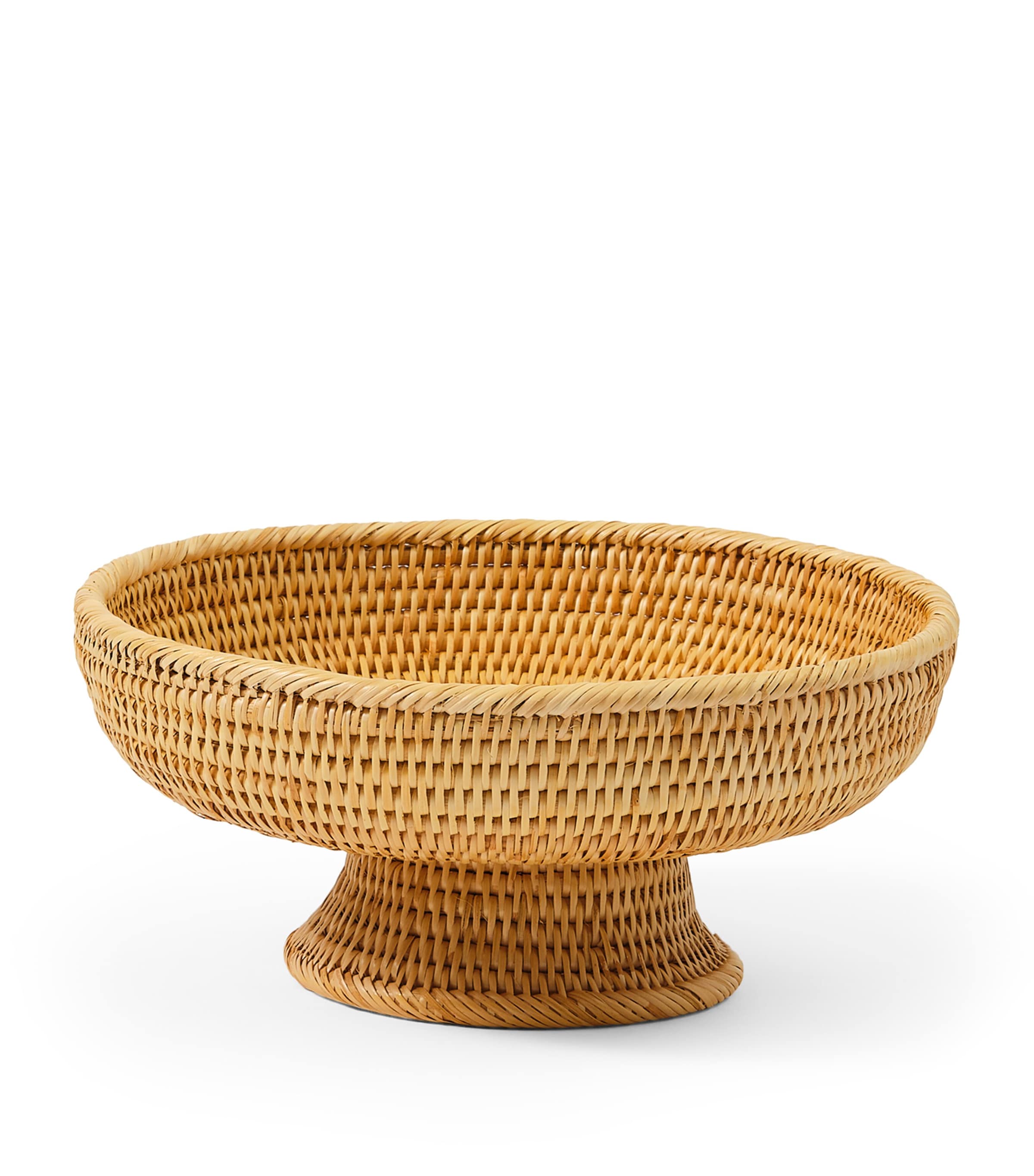 Cabana Magazine Small Wicker Sabbia Fruit Bowl In Multi