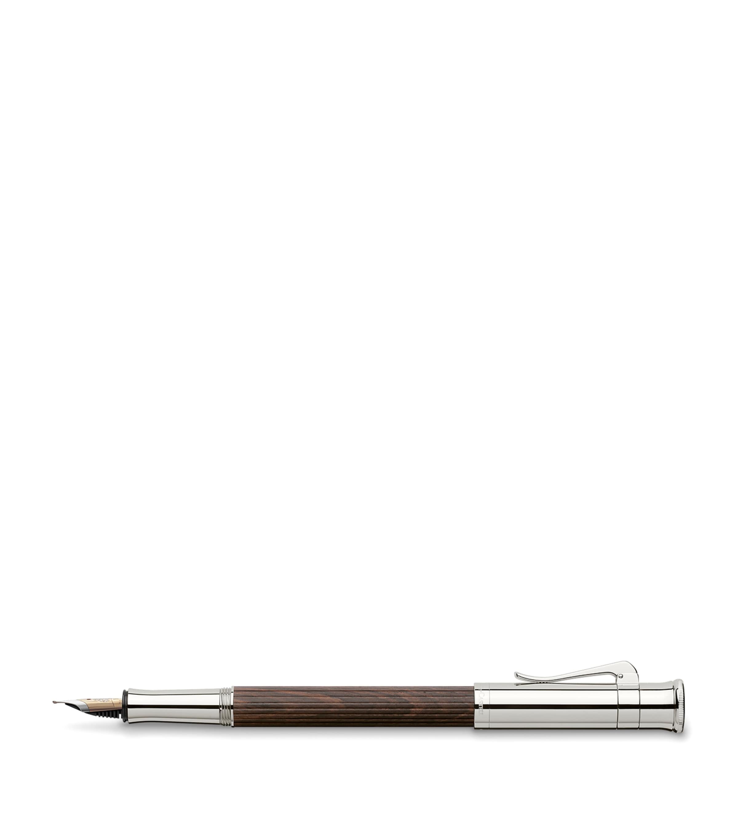 Graf Von Faber-castell Wood And Platinum-plated Classic Fountain Pen