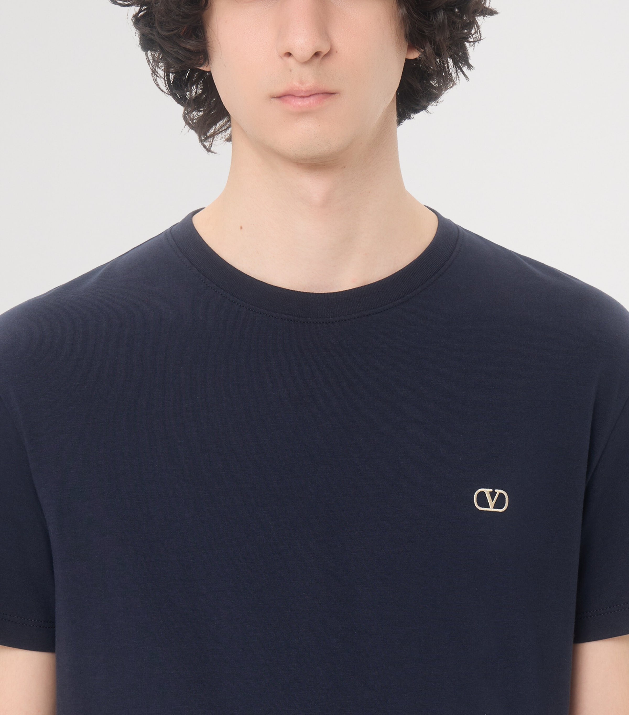 Valentino Mens Cotton VLogo T-Shirt Image 6