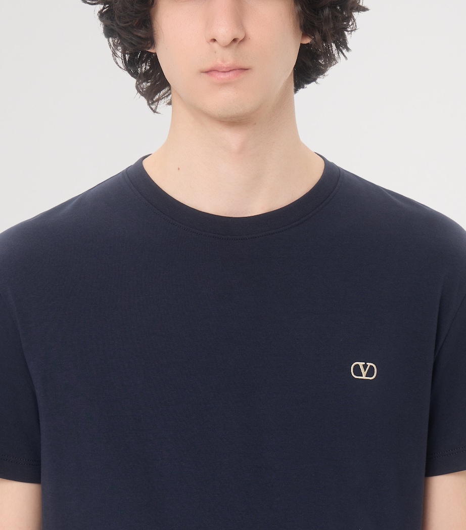 Valentino Mens Cotton VLogo T-Shirt Image 6