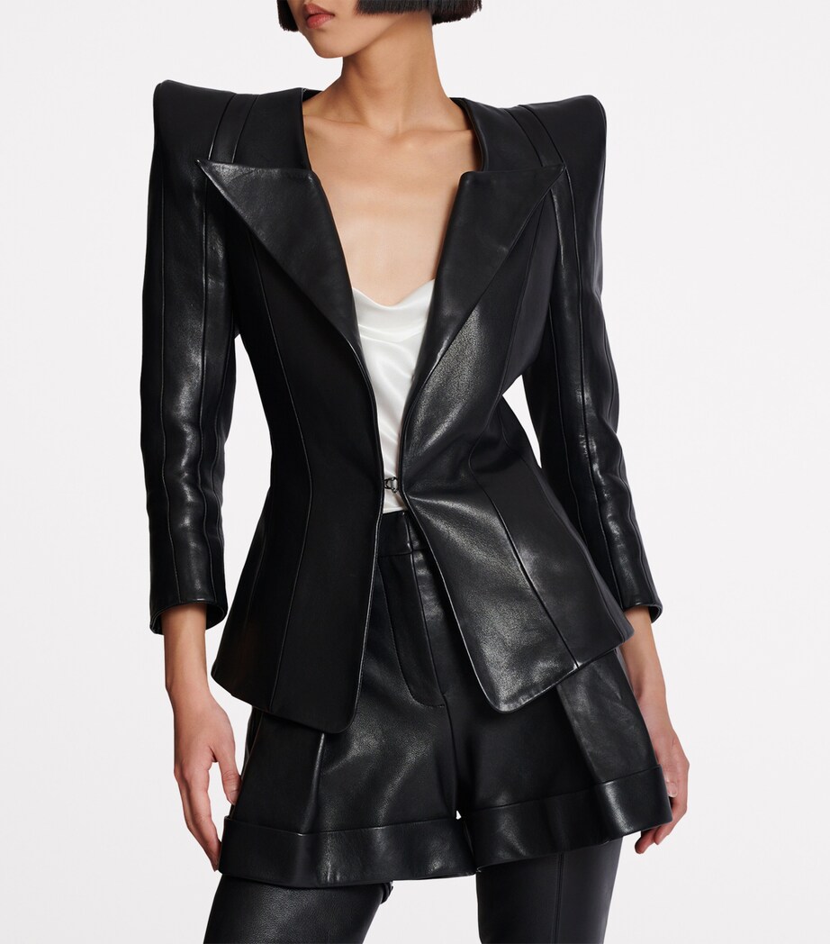 Balmain Leather Blazer Harrods ME - Main Image