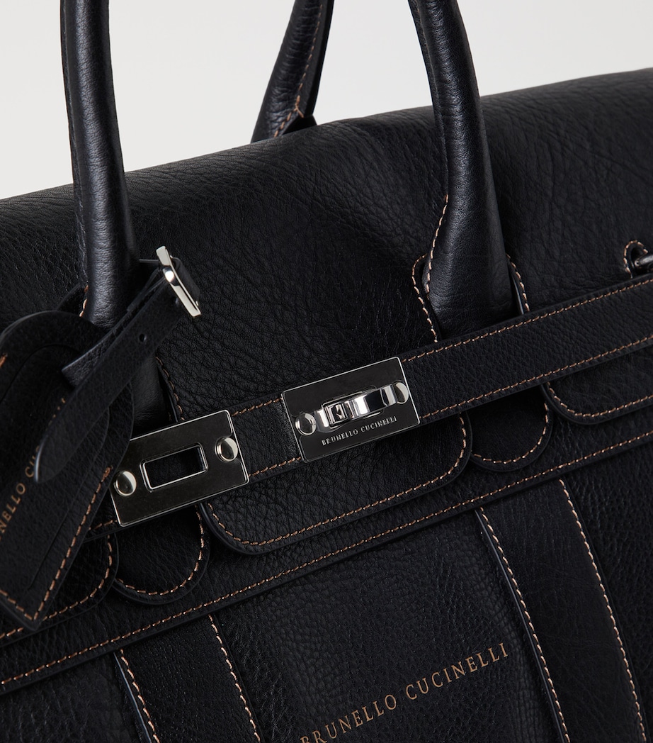 Grained Calfskin Top-Handle Holdall C101 Image 5
