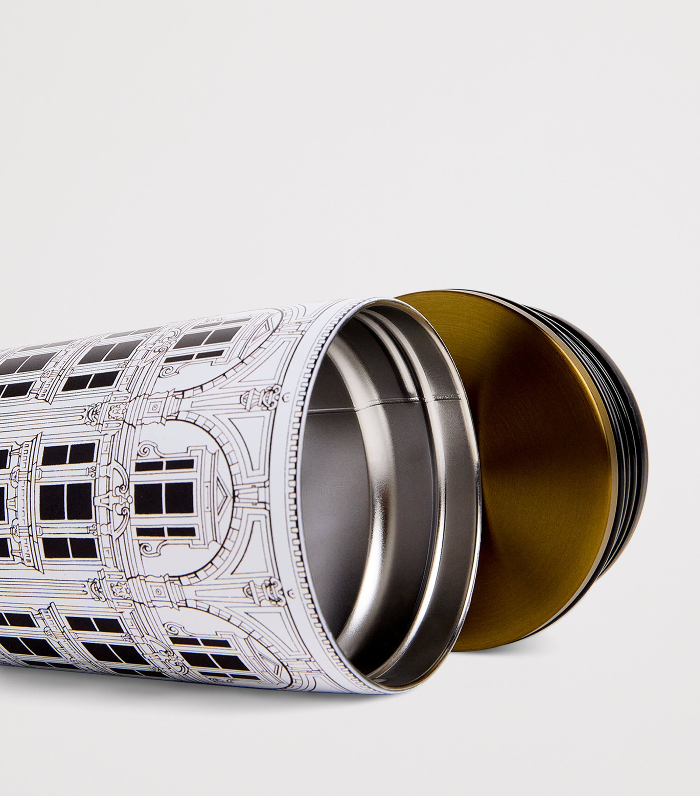 Metal Building Travel Cup WHITE Image 2