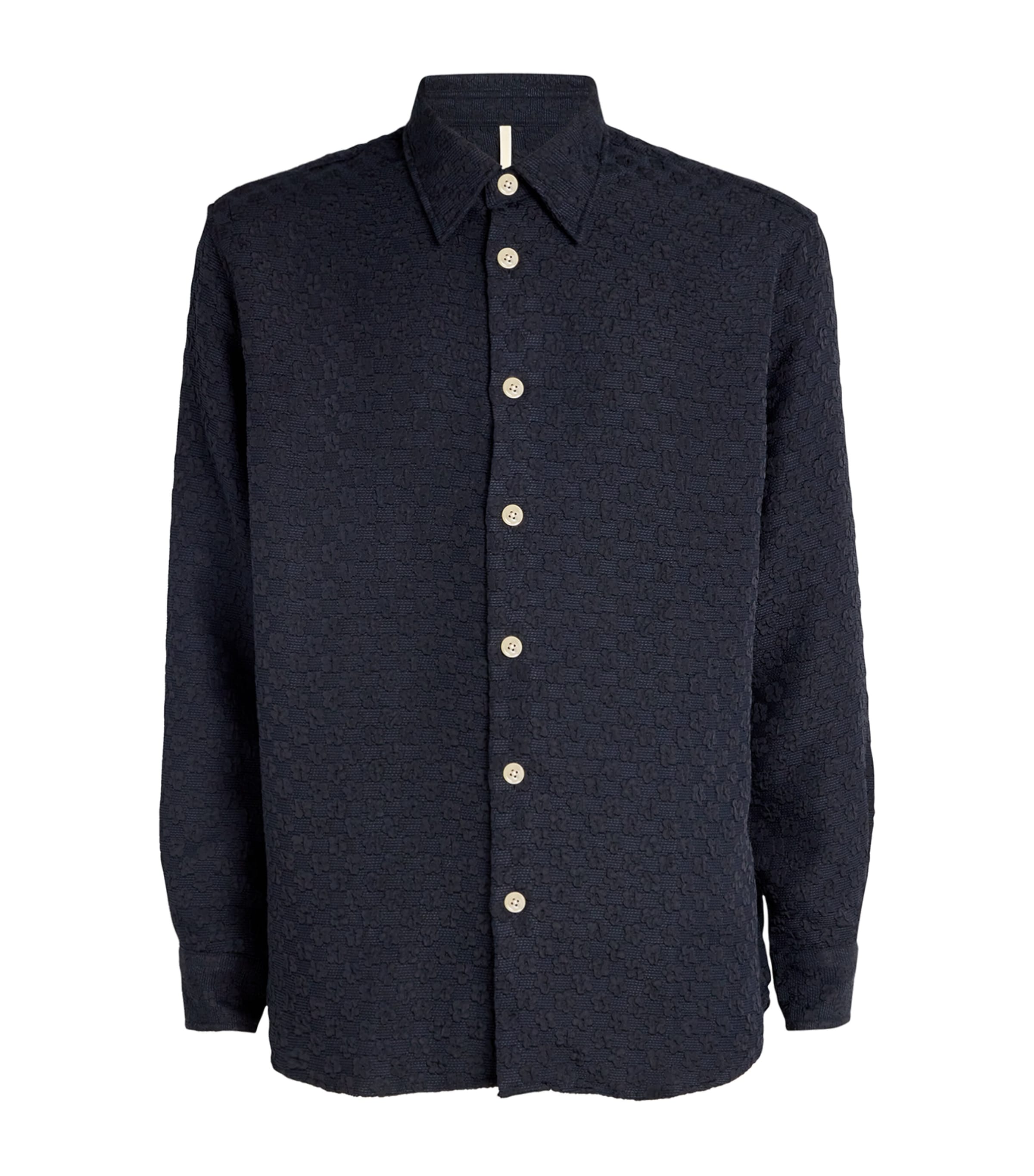 Sunflower Jacquard Studio Shirt In Navy