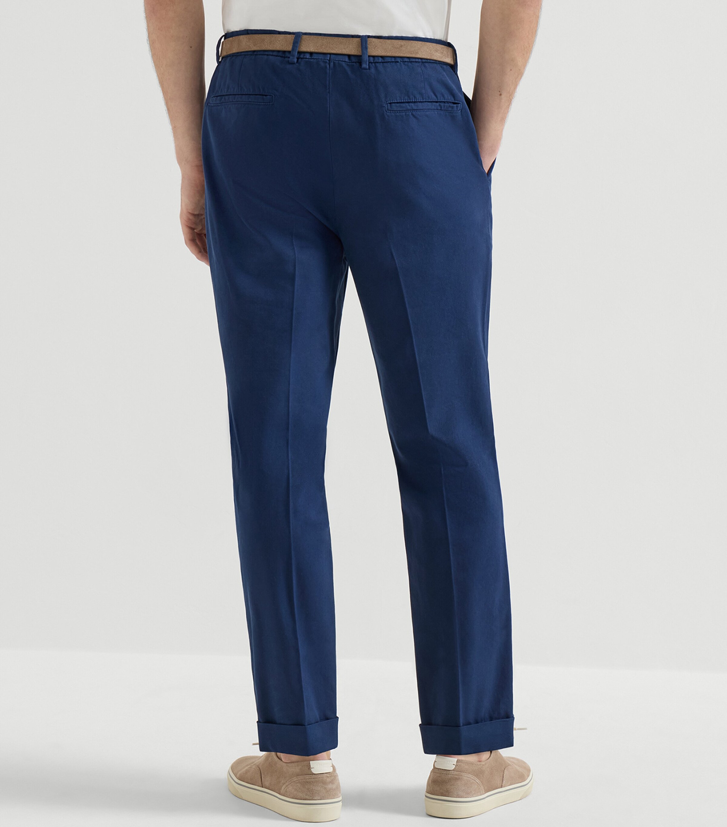 Brunello Cucinelli Mens Cotton Pleated Trousers Image 6