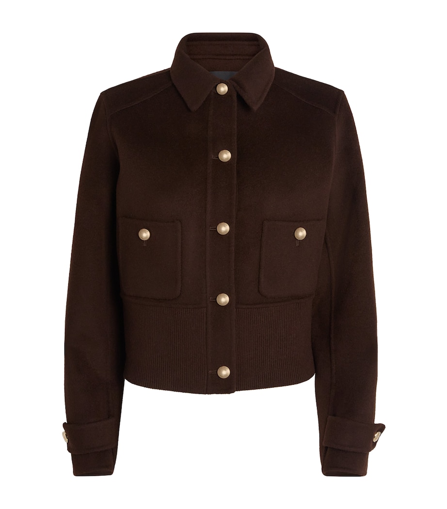 Wool-Blend Jacket DARK BROWN Image 1