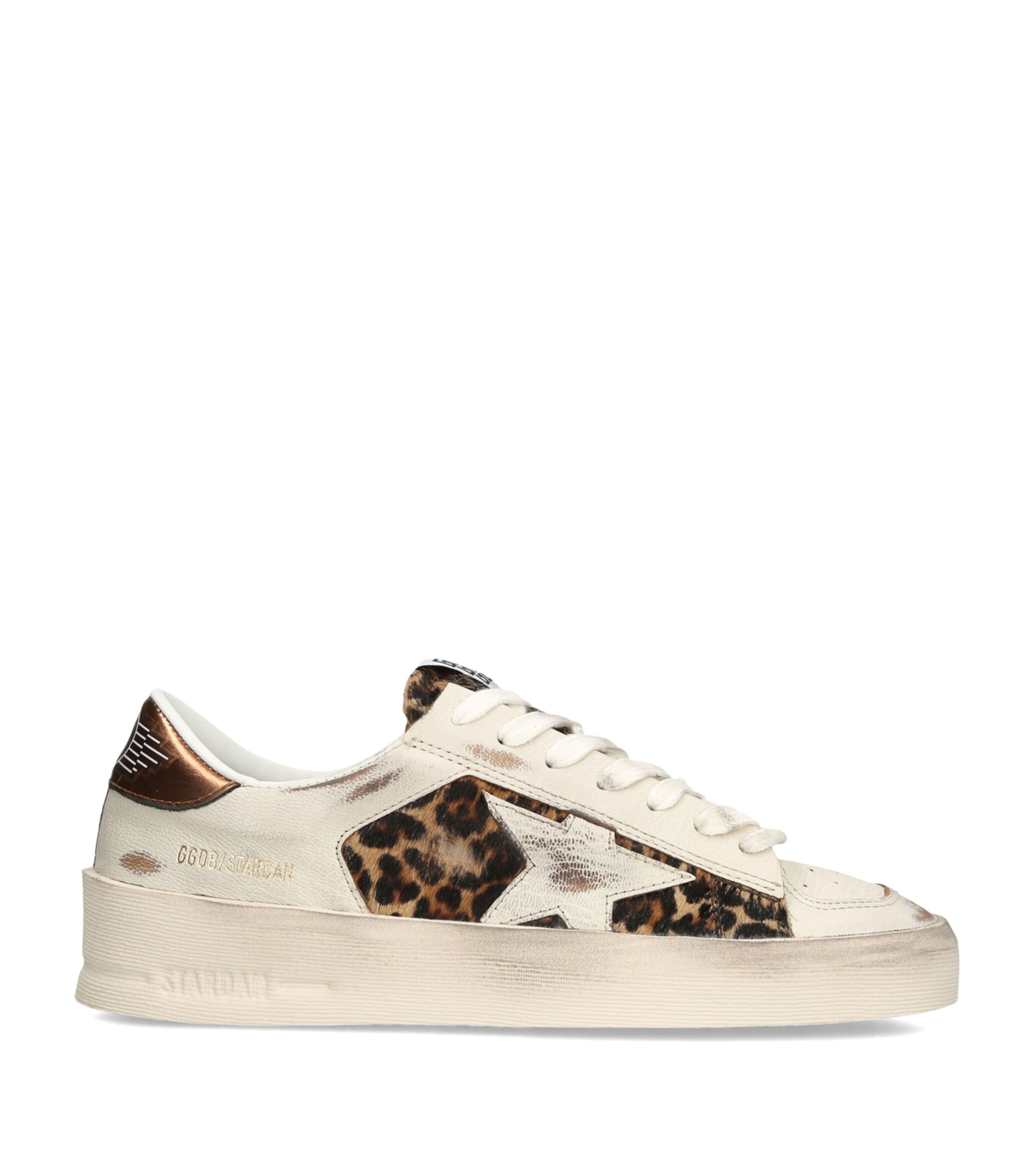 Golden Goose Leather Stardan Sneakers Beige Comb Image 1