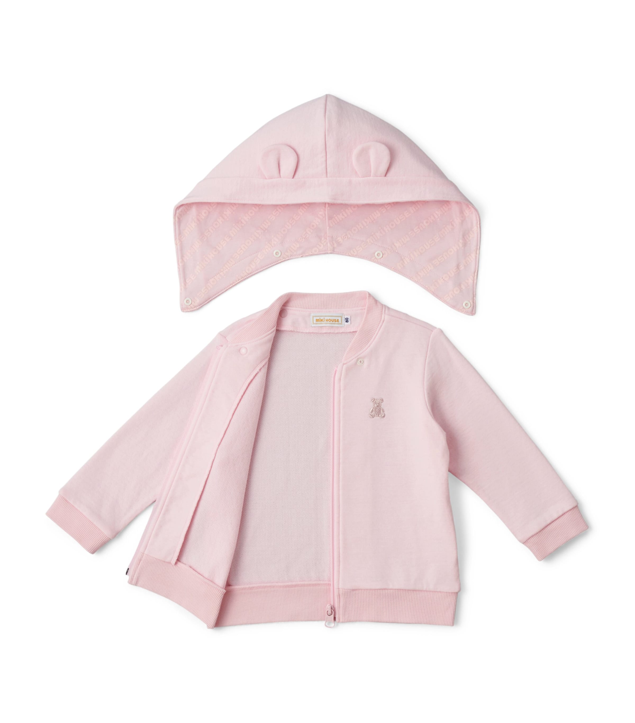 Miki House Cotton Teddy Bear Hoodie (12-36 Months) Image 2