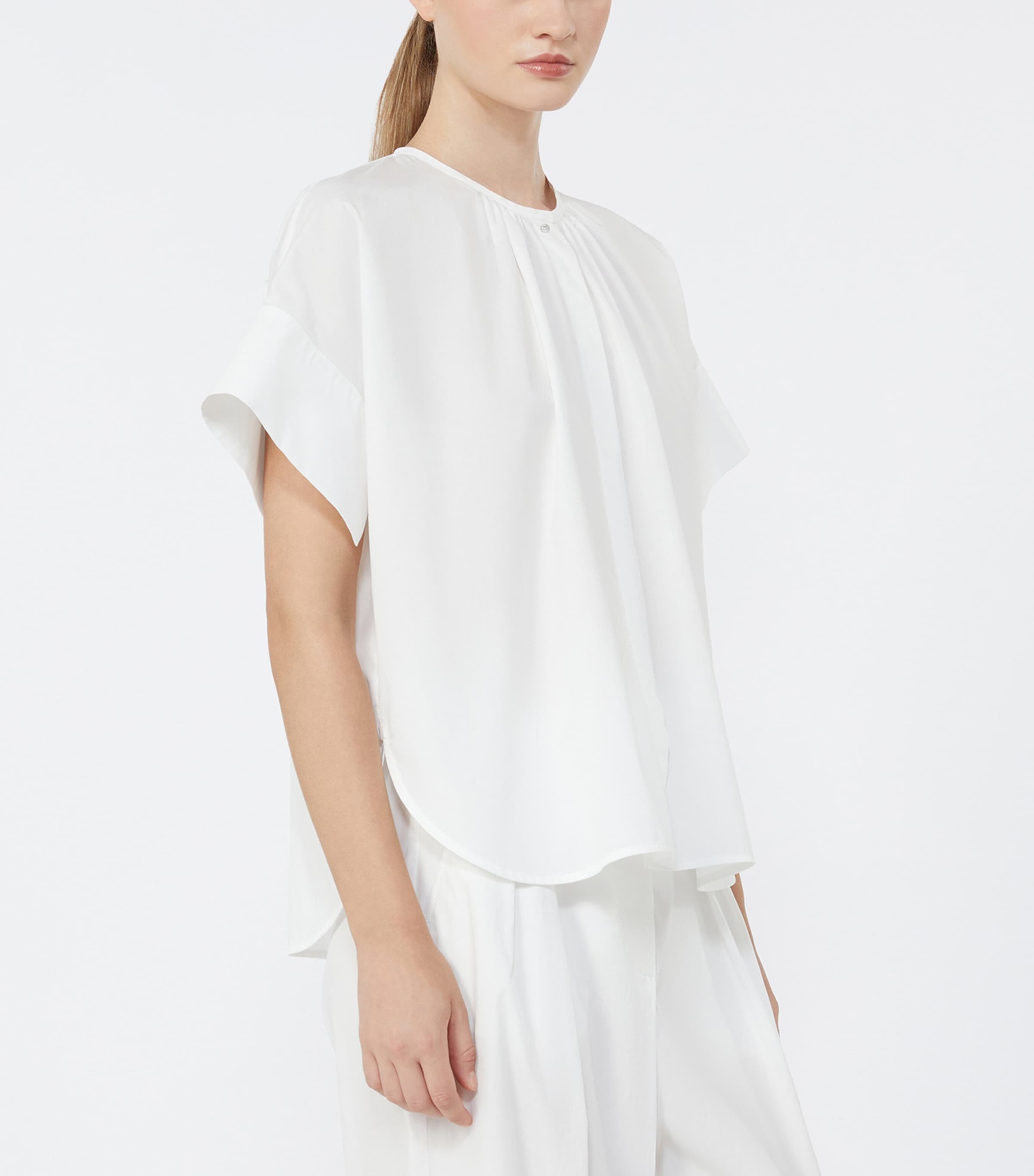 Weekend Max Mara Womens Cotton Poplin Blouse White Image 5
