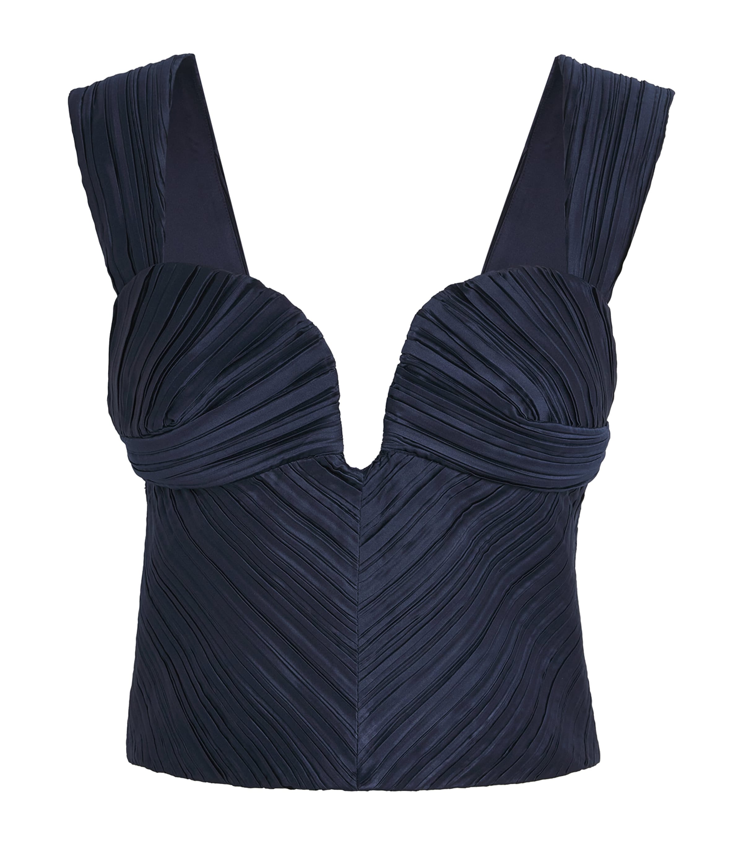 Cult Gaia Plissé Kaitlin Crop Top | Women Clothing | Tops | Crop Tops | Designers | Cult Gaia