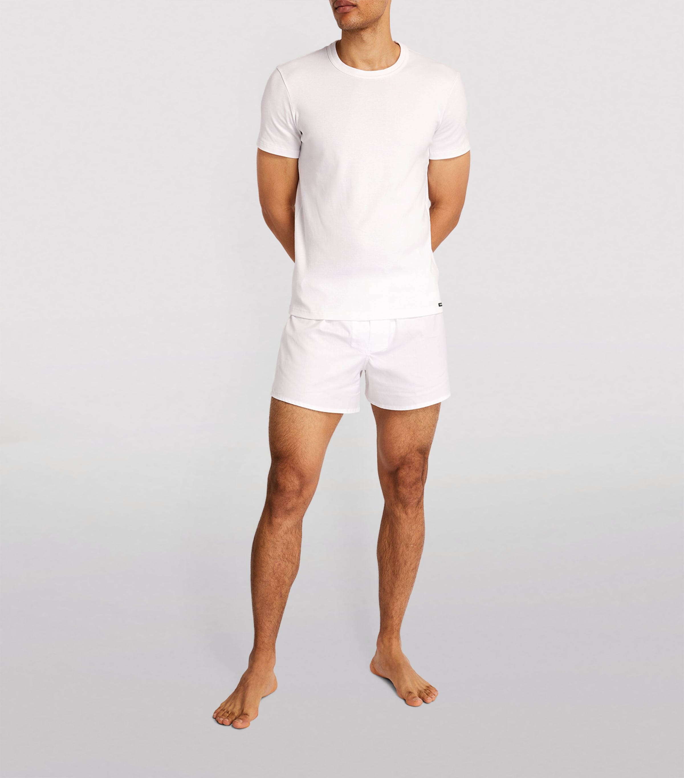 Stretch-Cotton T-Shirt 100 WHITE Image 4