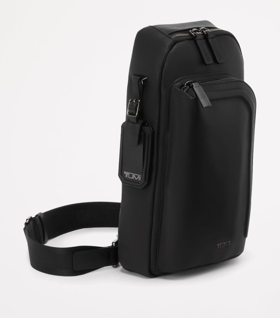 Leather Harrison Cross-Body Bag BLACK BOMBE LEATHER Image 3