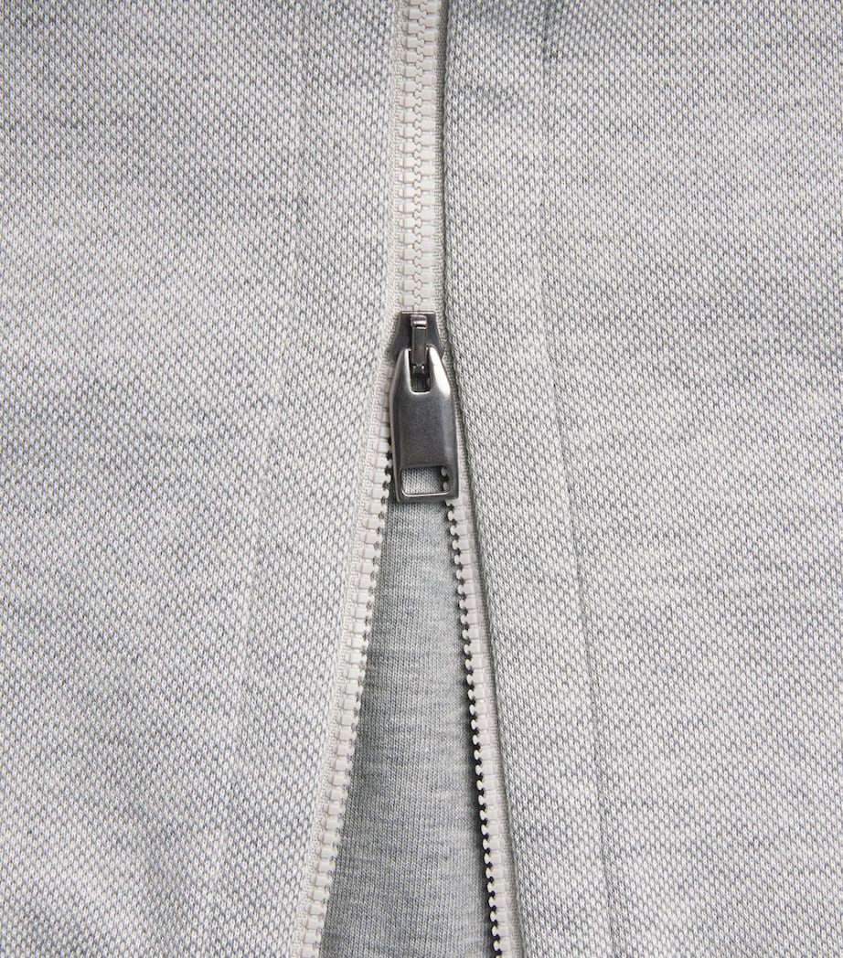Brioni Mens Stretch-Cotton Zip-Up Hoodie Image 6