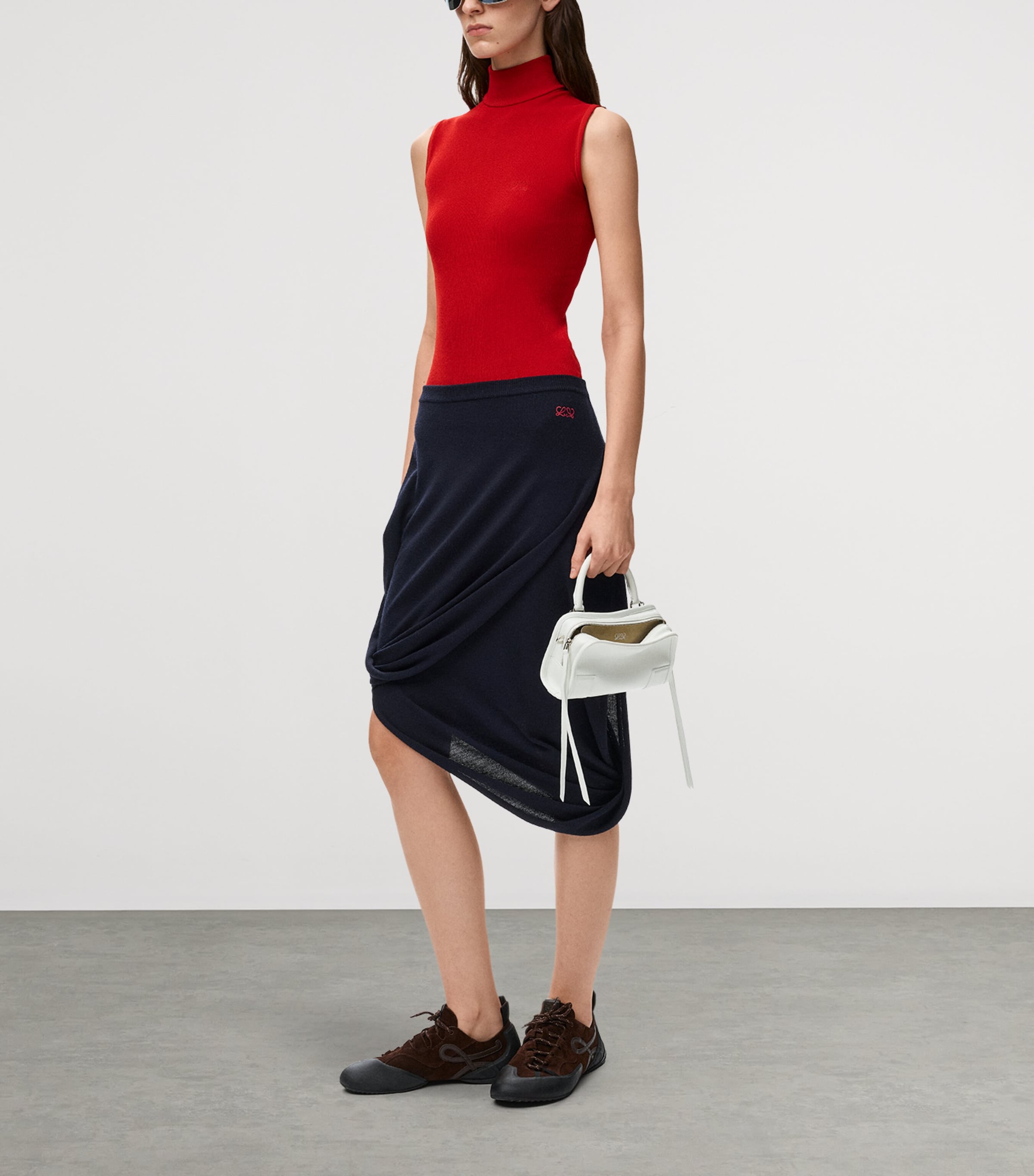 LOEWE Womens Sleeveless Rollneck Top Red Image 2