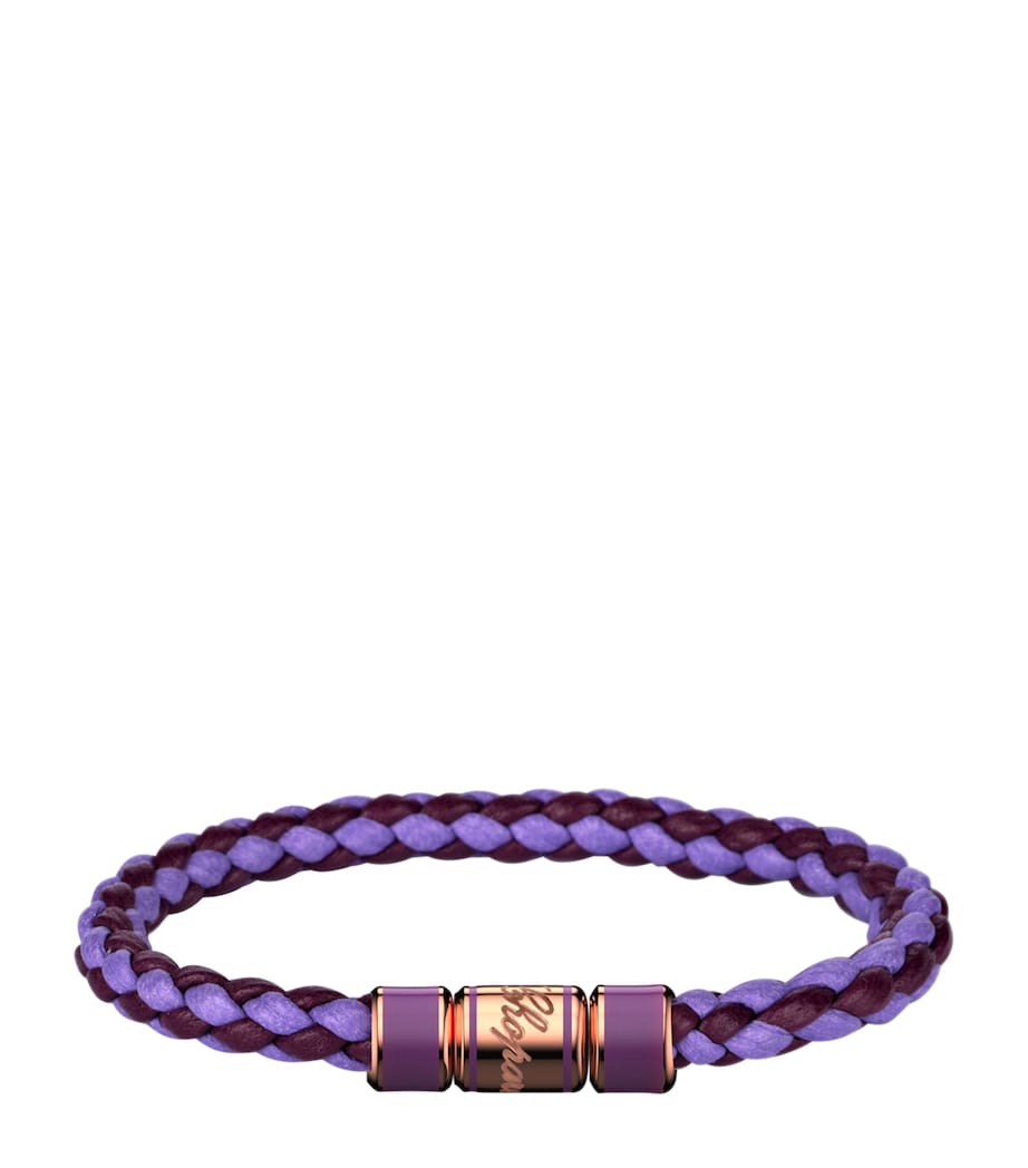 Leather Signature Bicolour Bracelet PURPLE Image 1