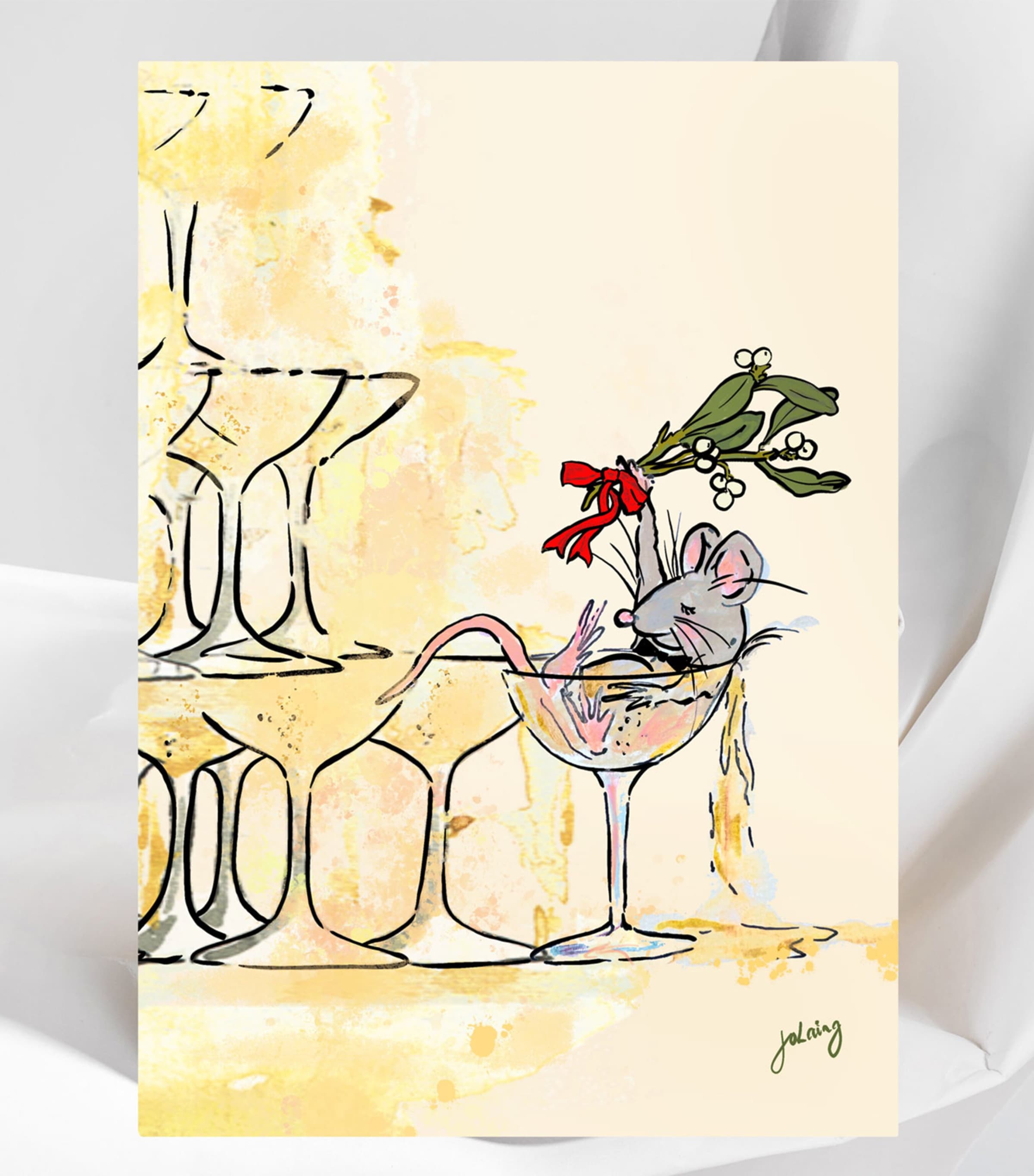 Jo Laing Pickled Mouse Christmas Cards (Set of 12) Image 2