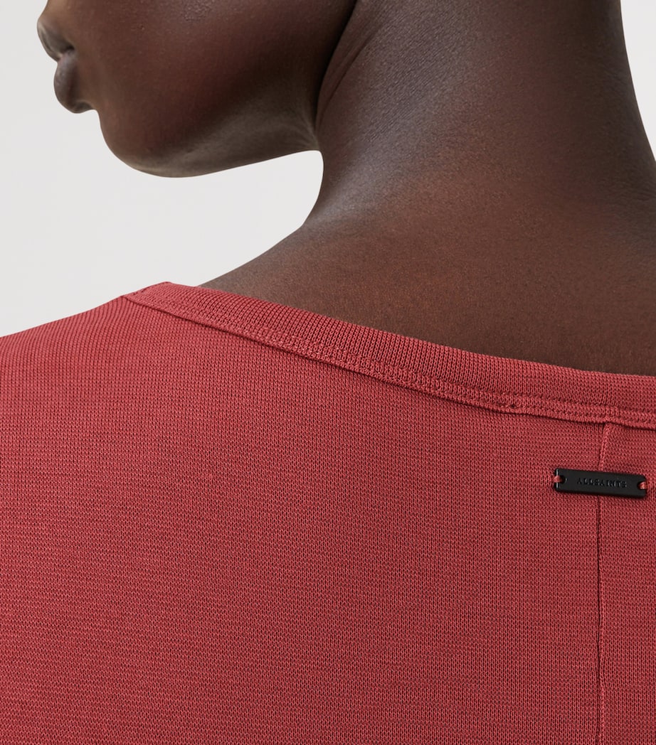 Stretch-Organic Cotton Katarina Maxi Dress BURNT BRICK RED Image 3