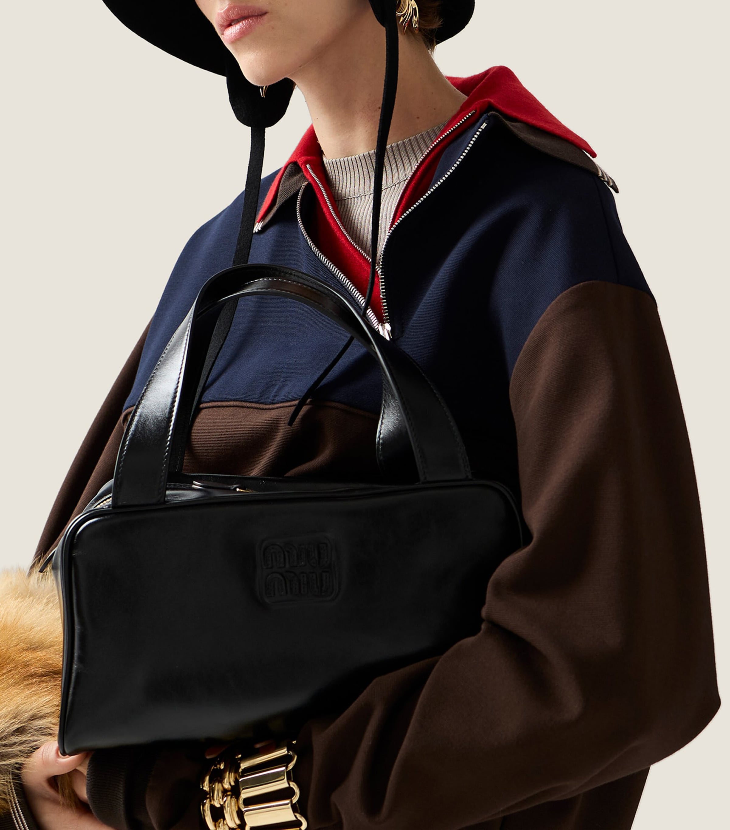 Asymmetric-Zip Polo Sweatshirt F0KGN Image 3