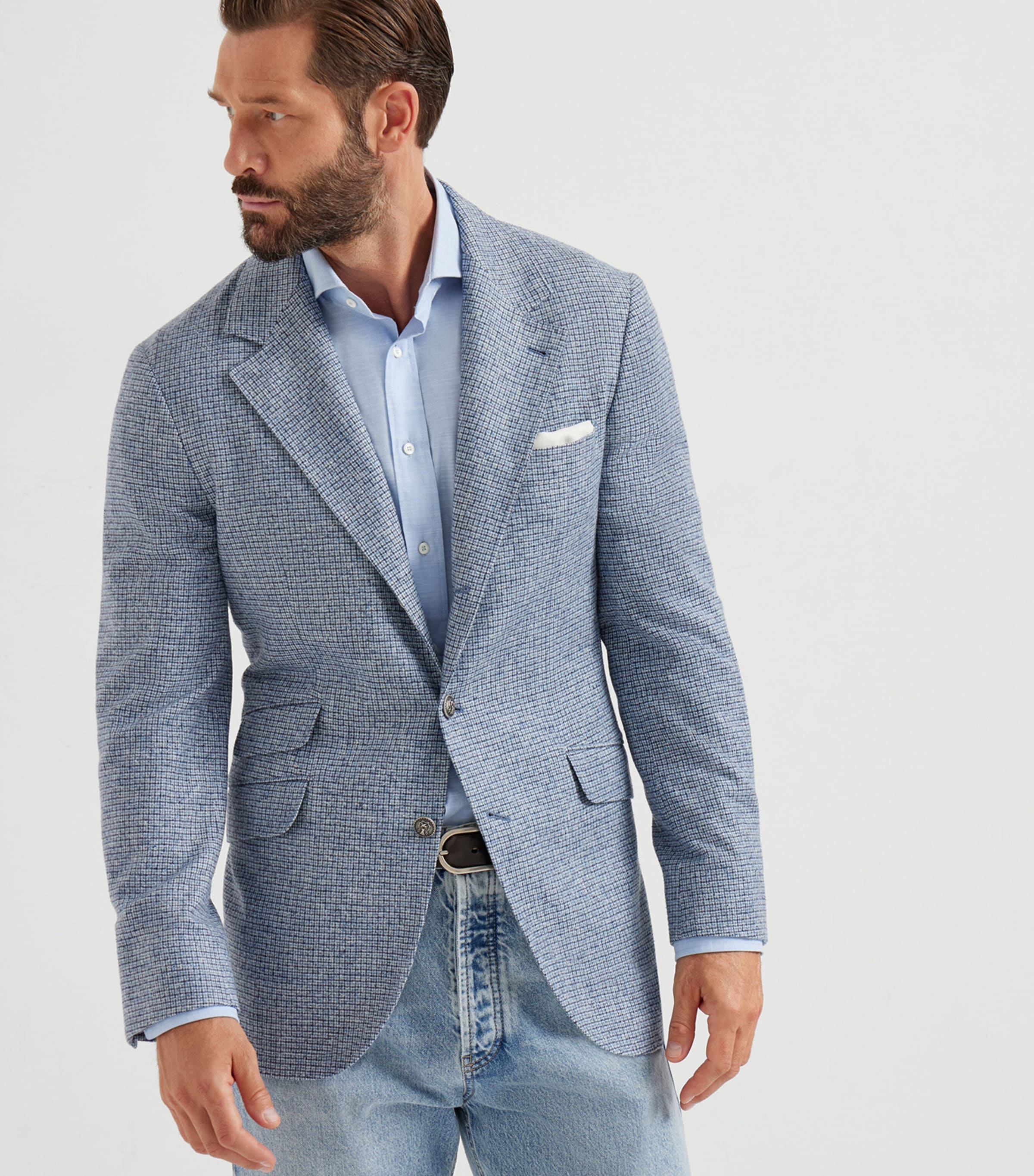Silk-Wool-Cashmere Deconstructed Blazer C213 Image 2