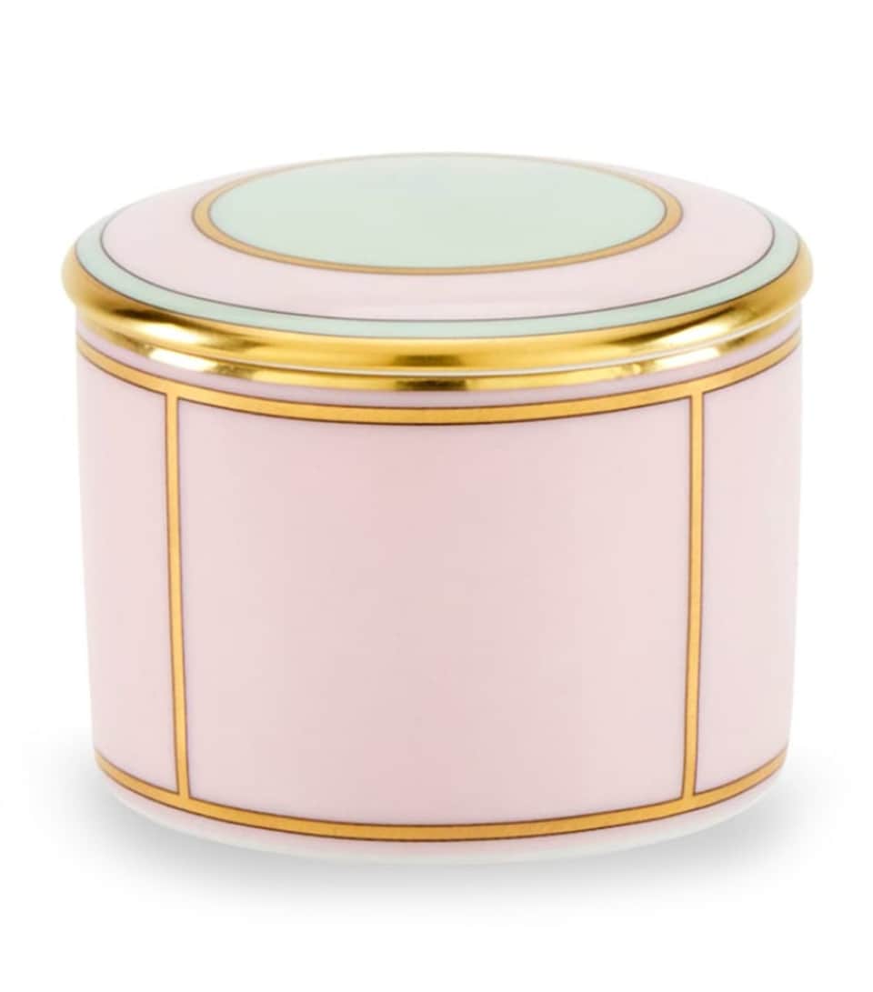 GINORI 1735 Porcelain Colonna Diva Rosa Trinket Box