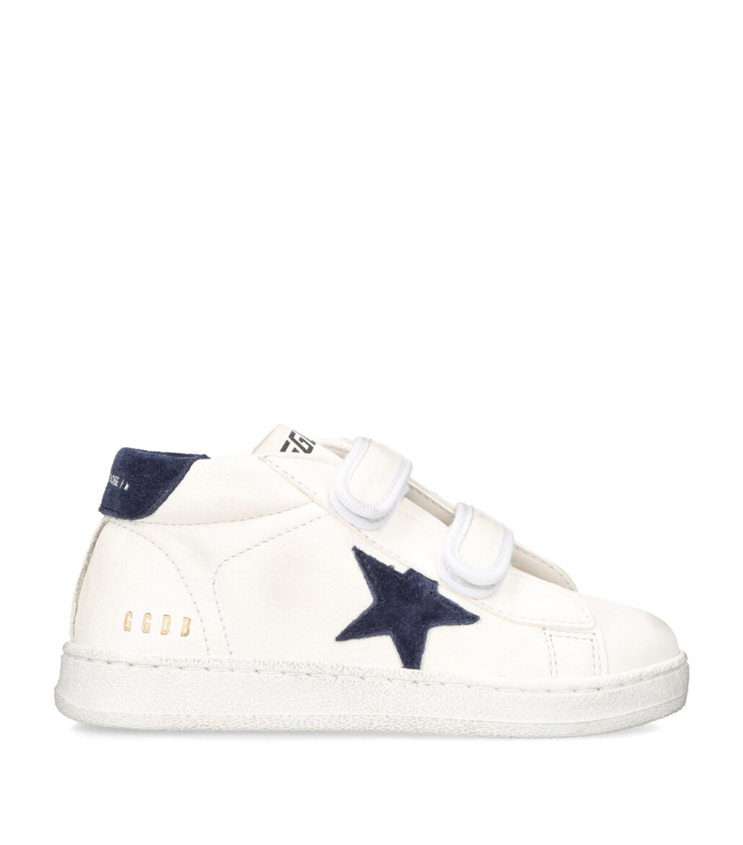Golden Goose White Sneakers For Boy With Logo And Star In White
