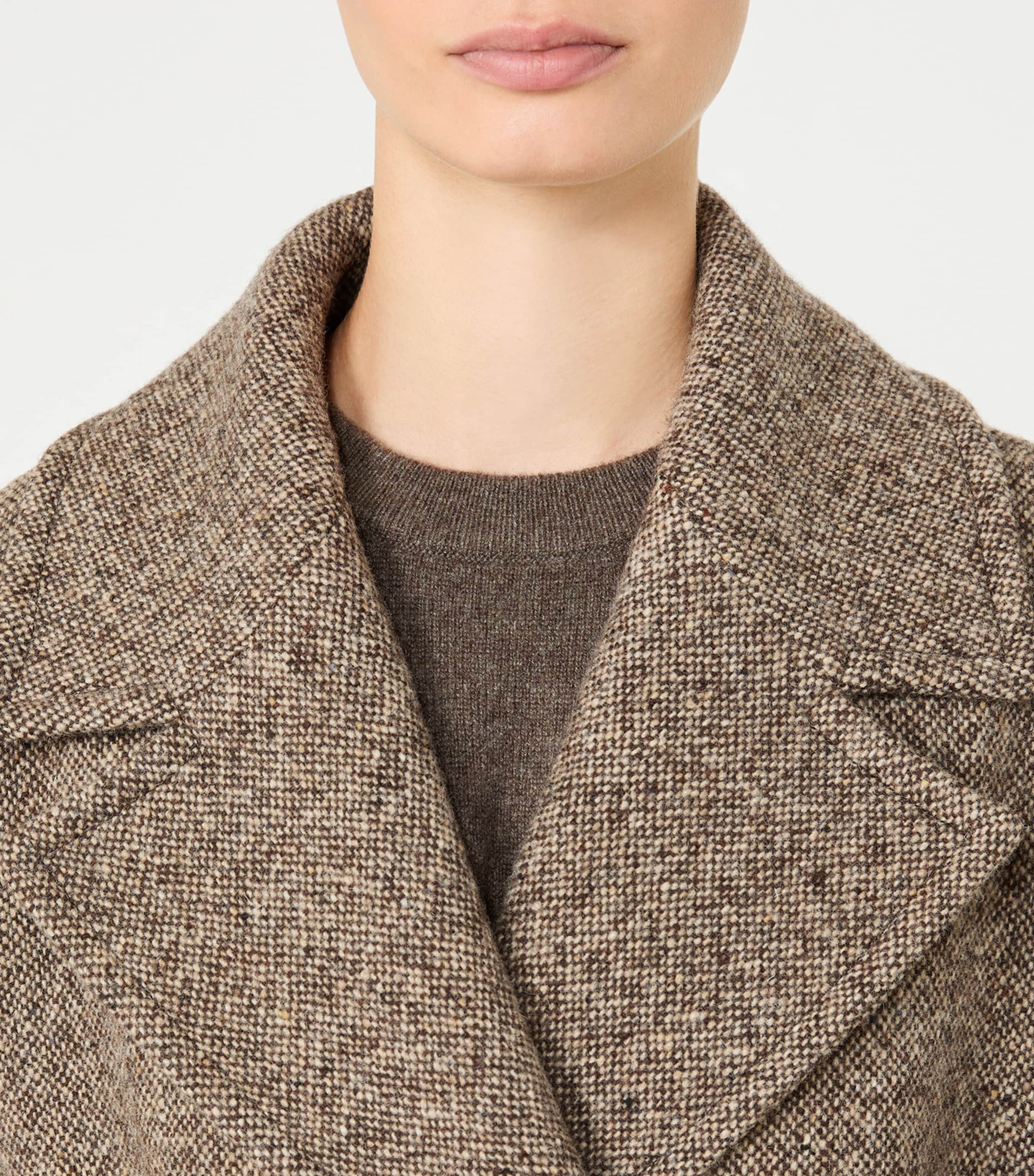 Weekend Max Mara Womens Wool-Blend Double-Breasted Coat Brown Image 6